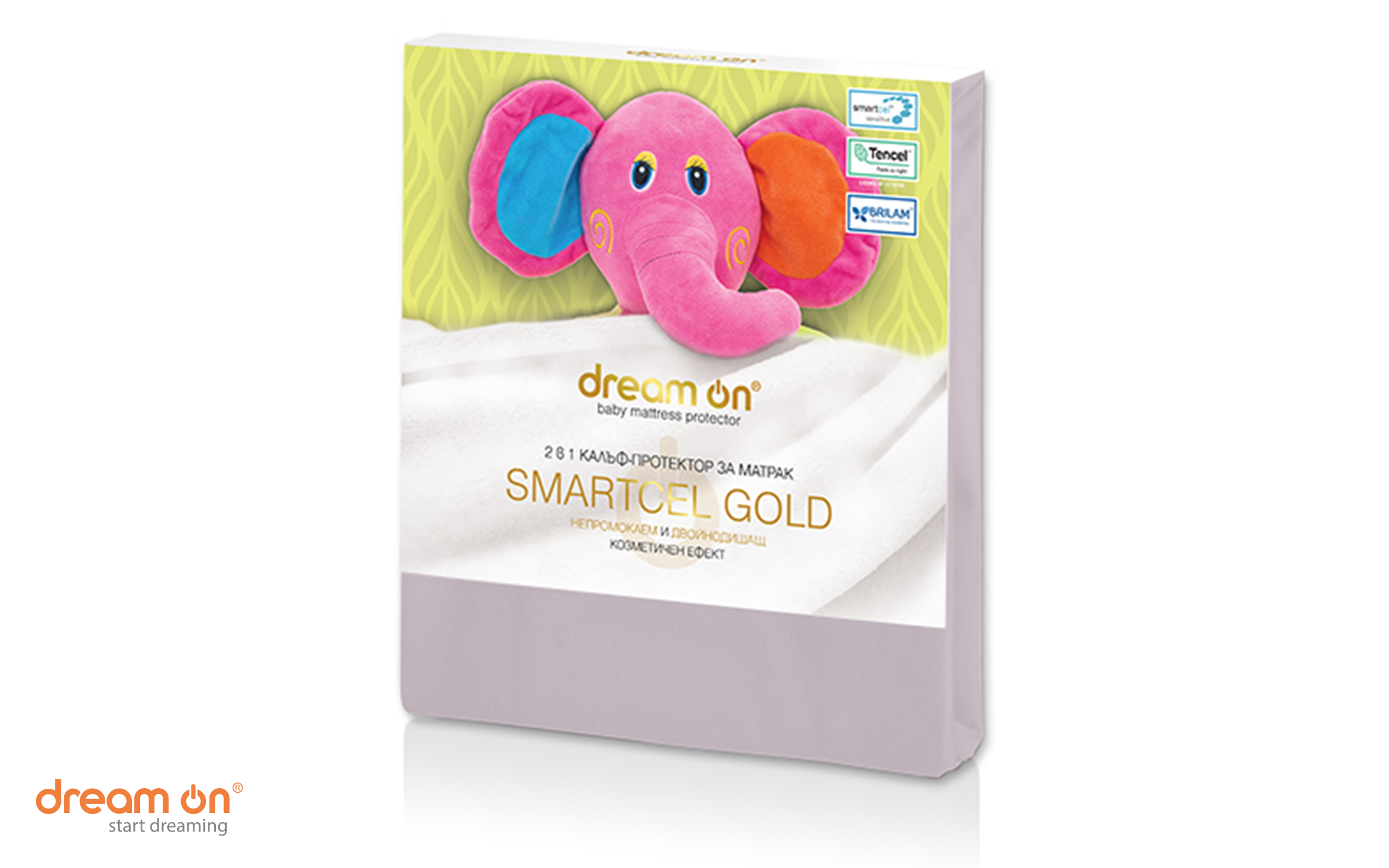 Mattress protector 60/120 Smartcel Gold, ecru  2