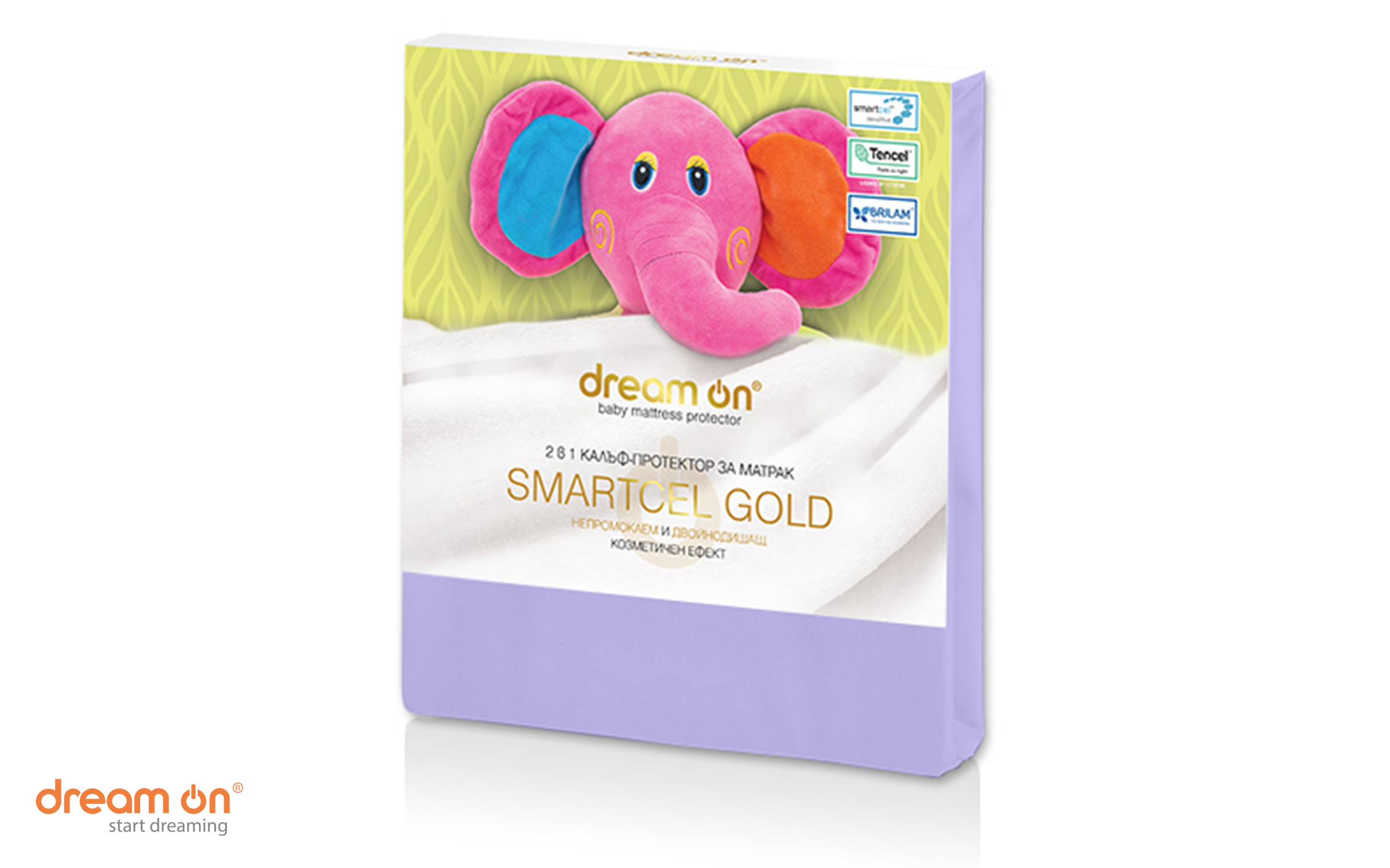 Mattress protector 60/120 Smartcel Gold, purple  2