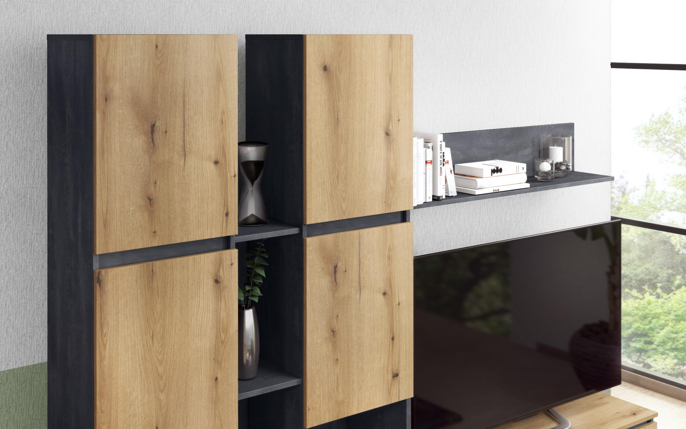 Shelf unit Vienna, Magma + Evoke oak  4