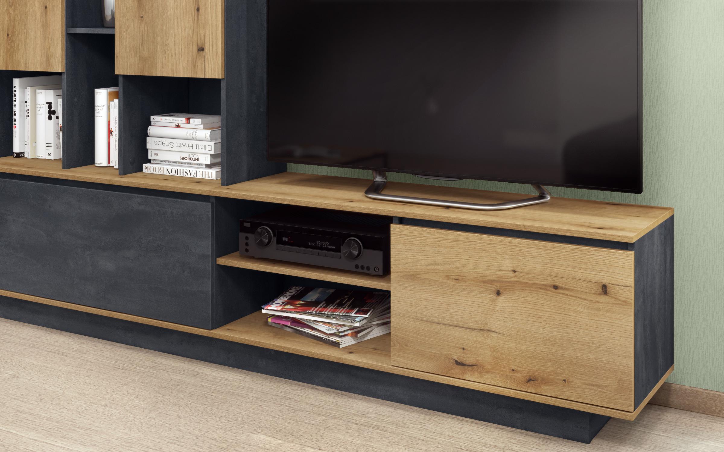 Shelf unit Vienna, Magma + Evoke oak  5