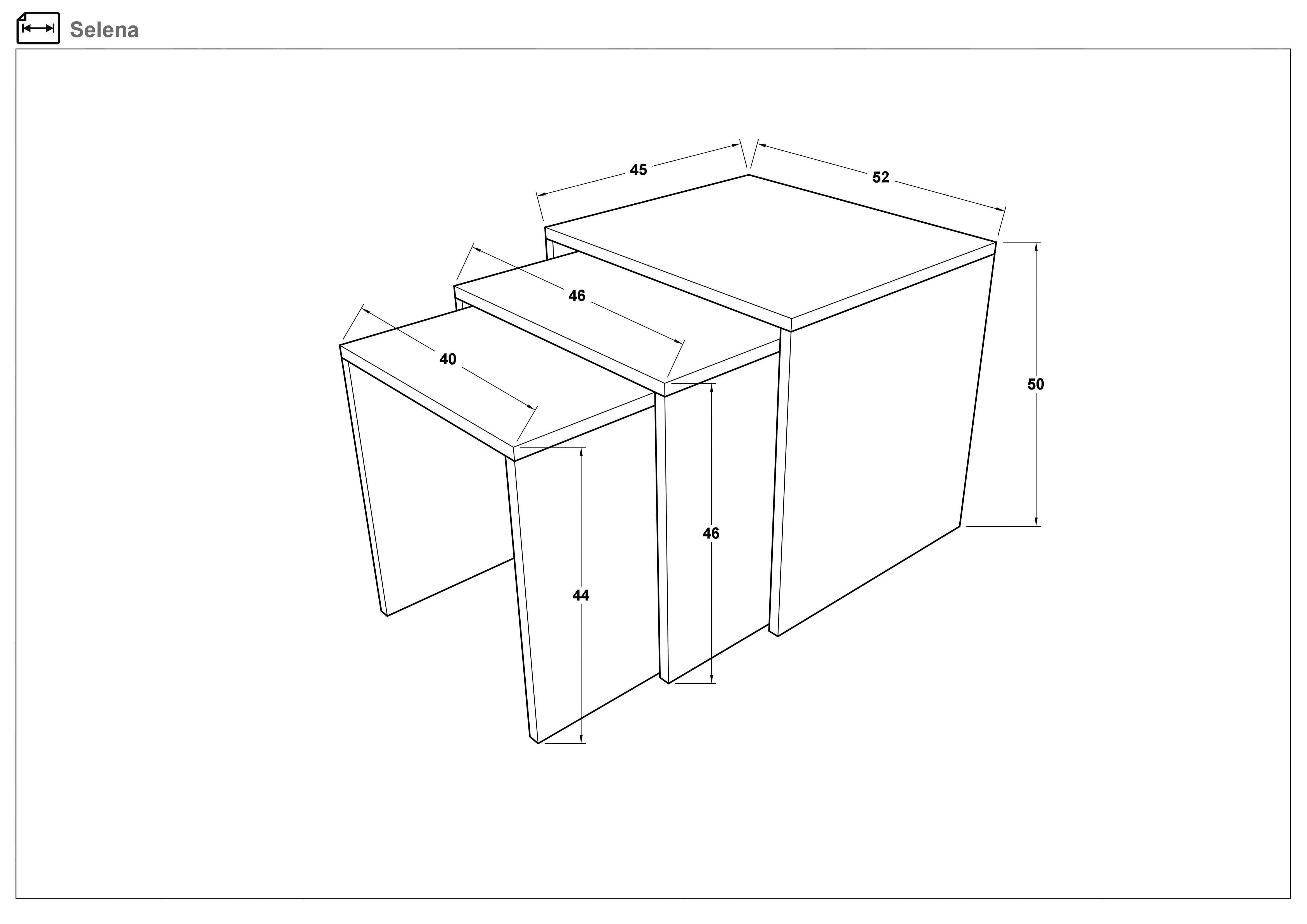 Coffee table Selena 3 in 1, white  2