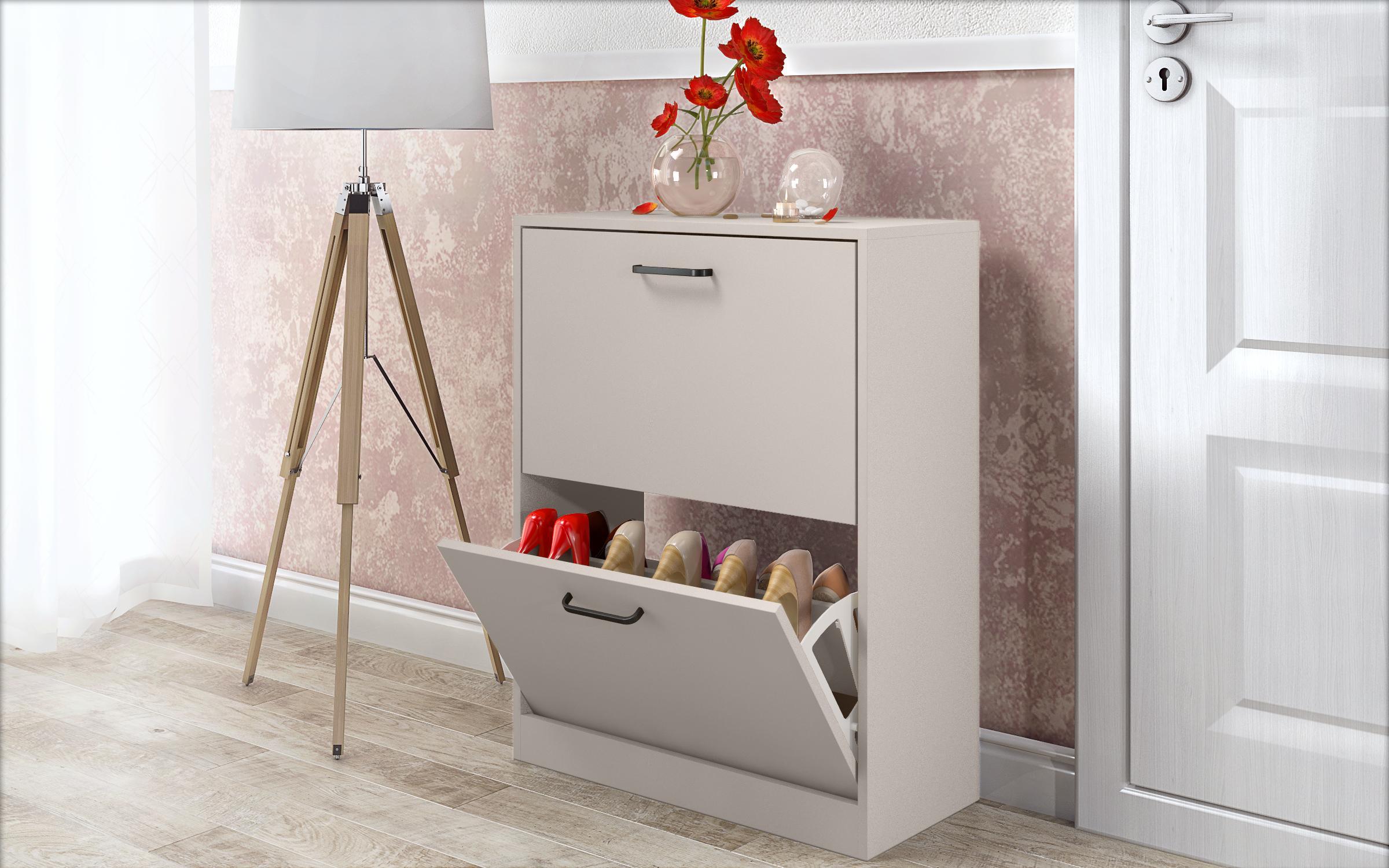 Shoe cabinet Beko 2, sand matt  1