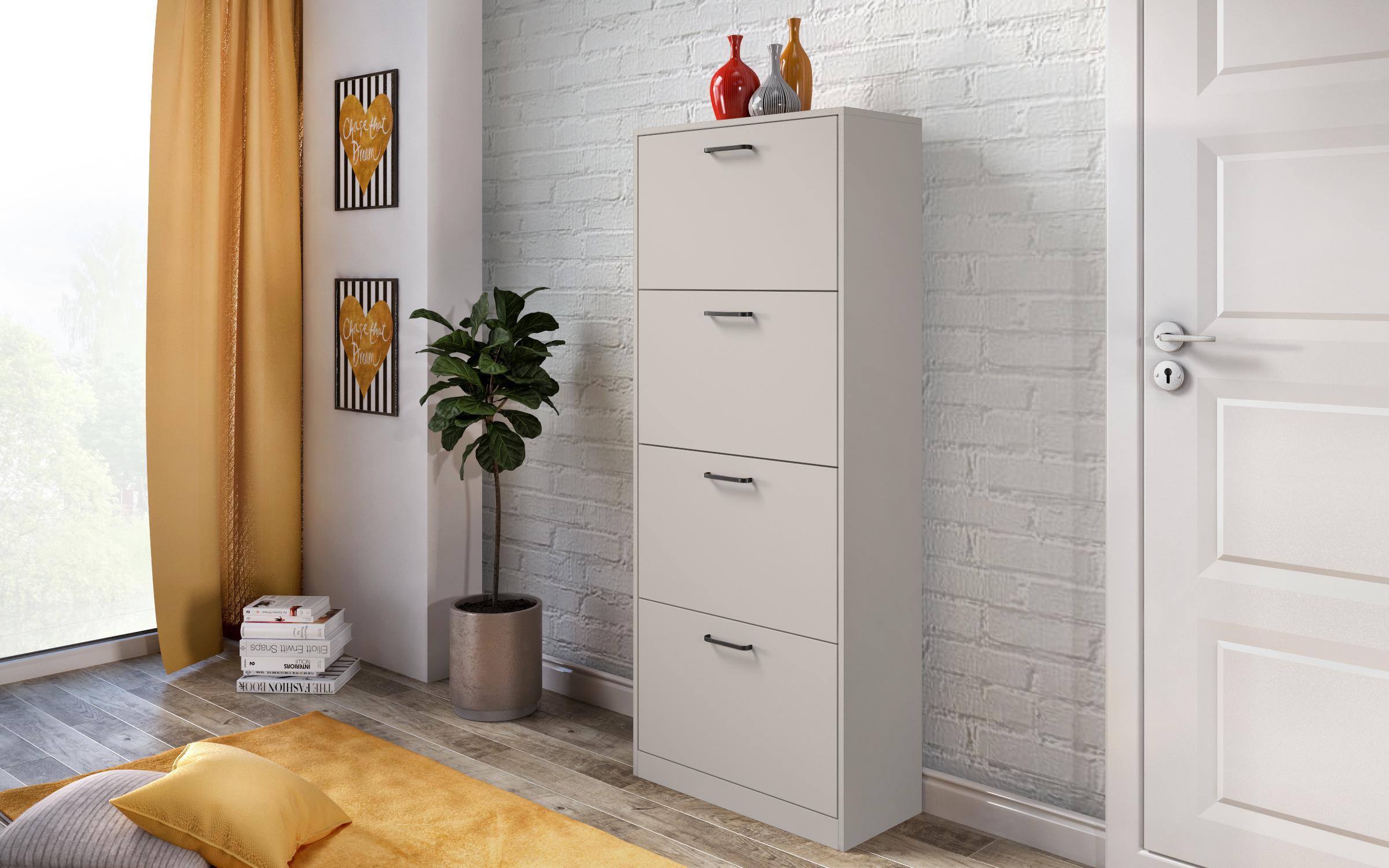 Shoe cabinet Beko 4, sand matt  1