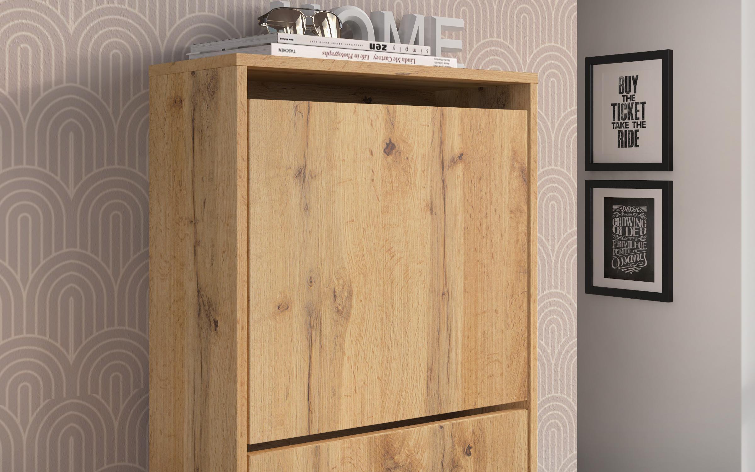 Shoe cabinet Gama, Wotan oak  3