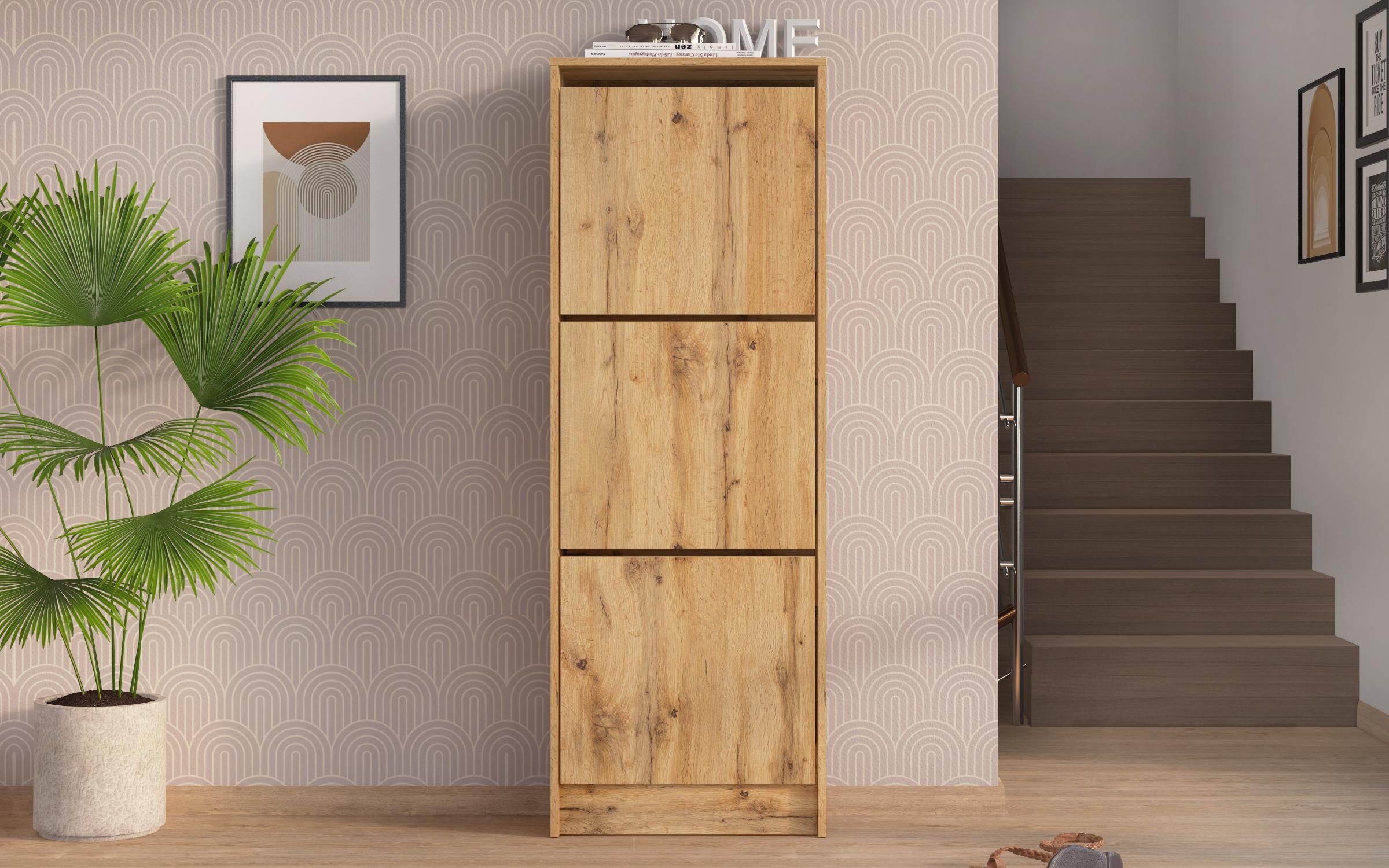 Shoe cabinet Gama, Wotan oak  2