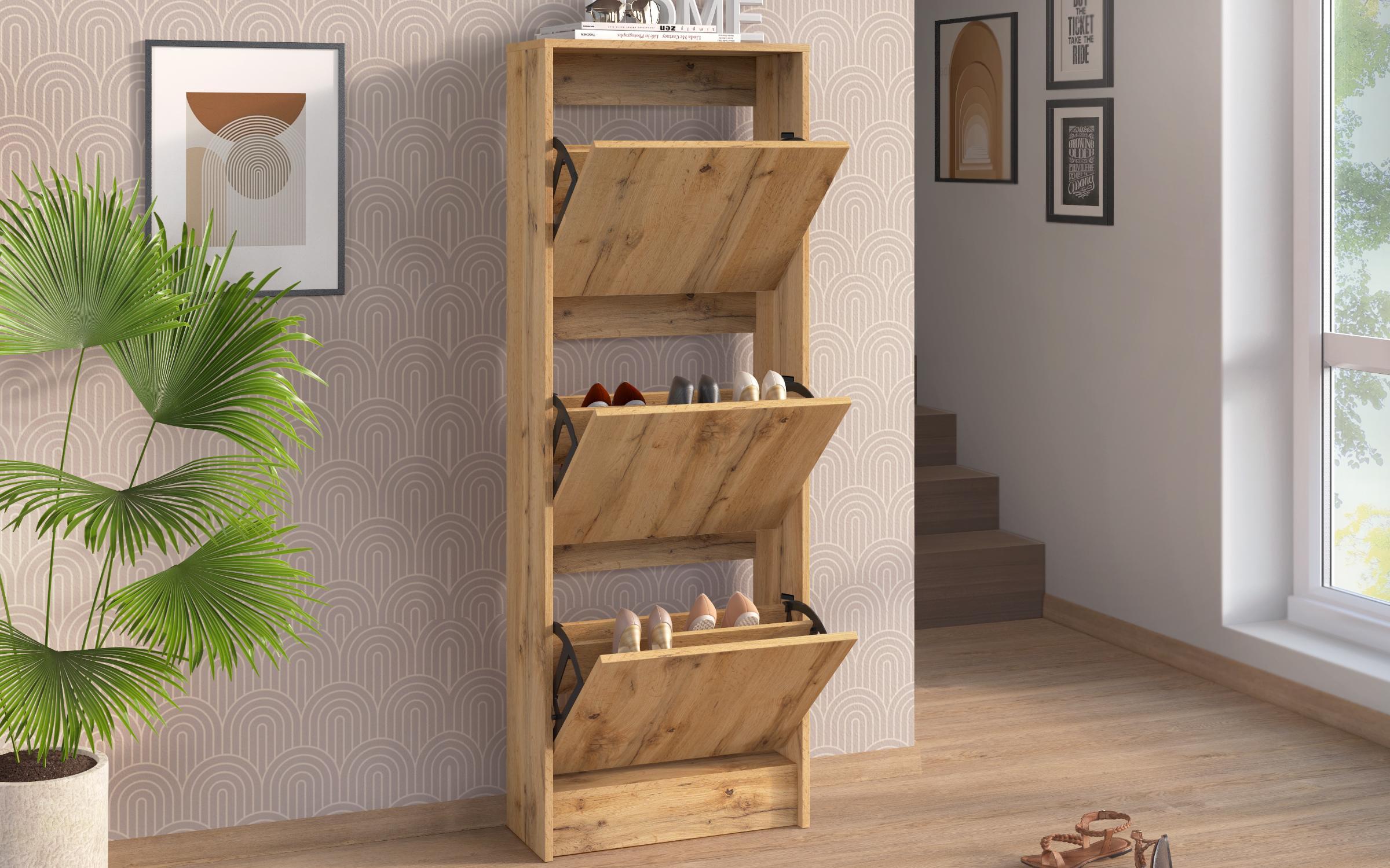 Shoe cabinet Gama, Wotan oak  4