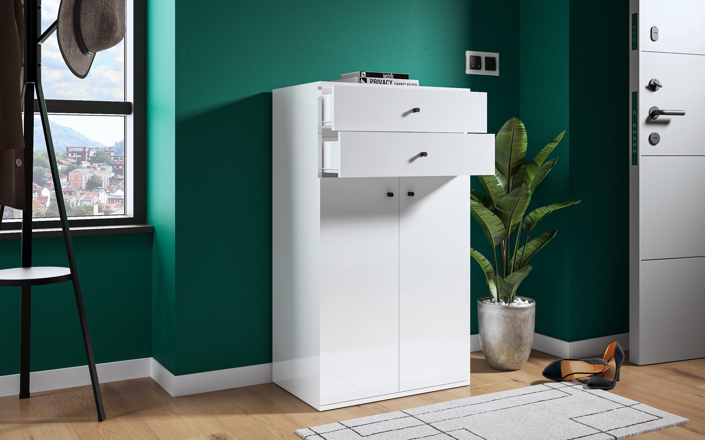 Set of 2 cabinets Olaf, white  2