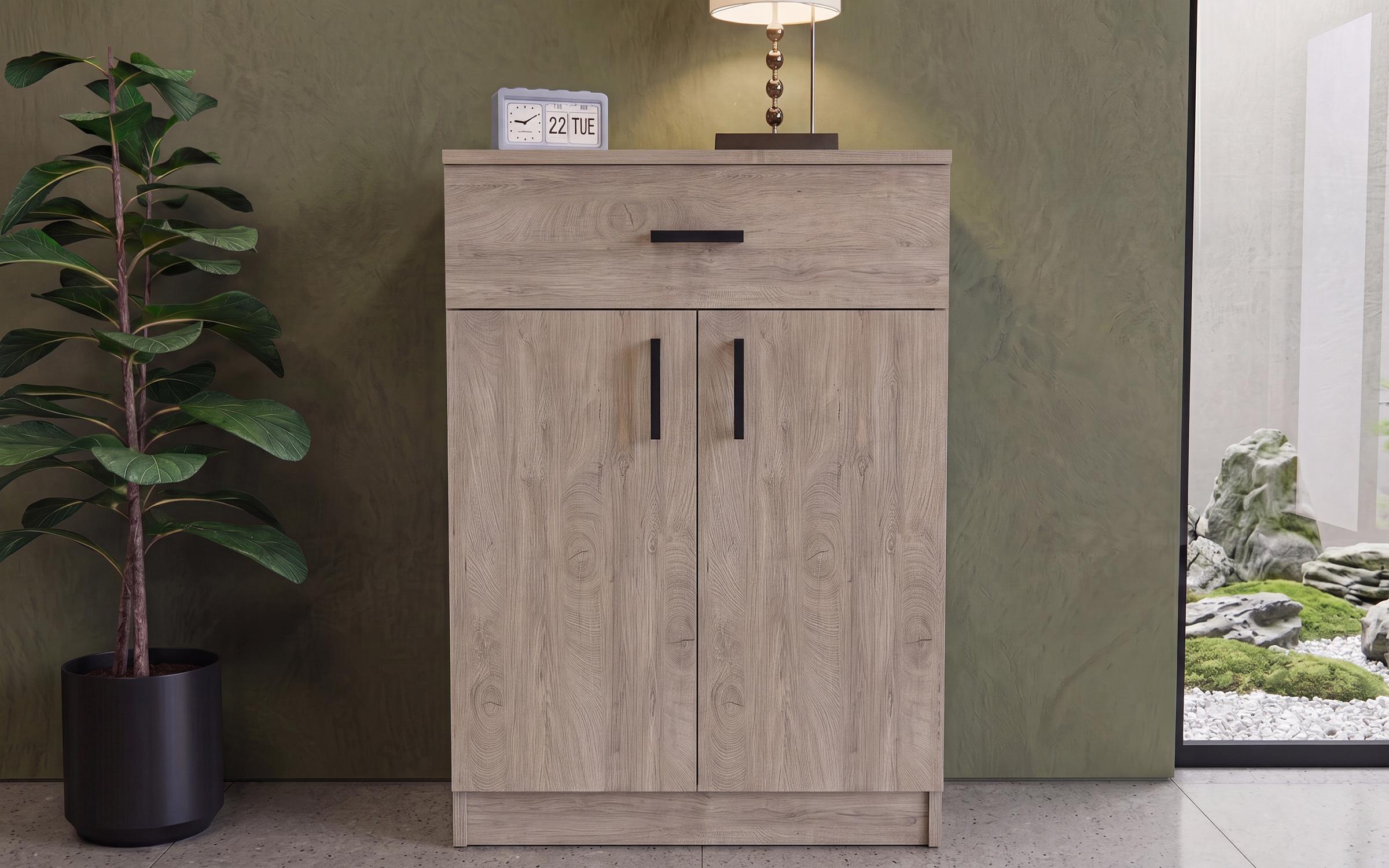 Shoe cabinet Cien, Raw oak  1
