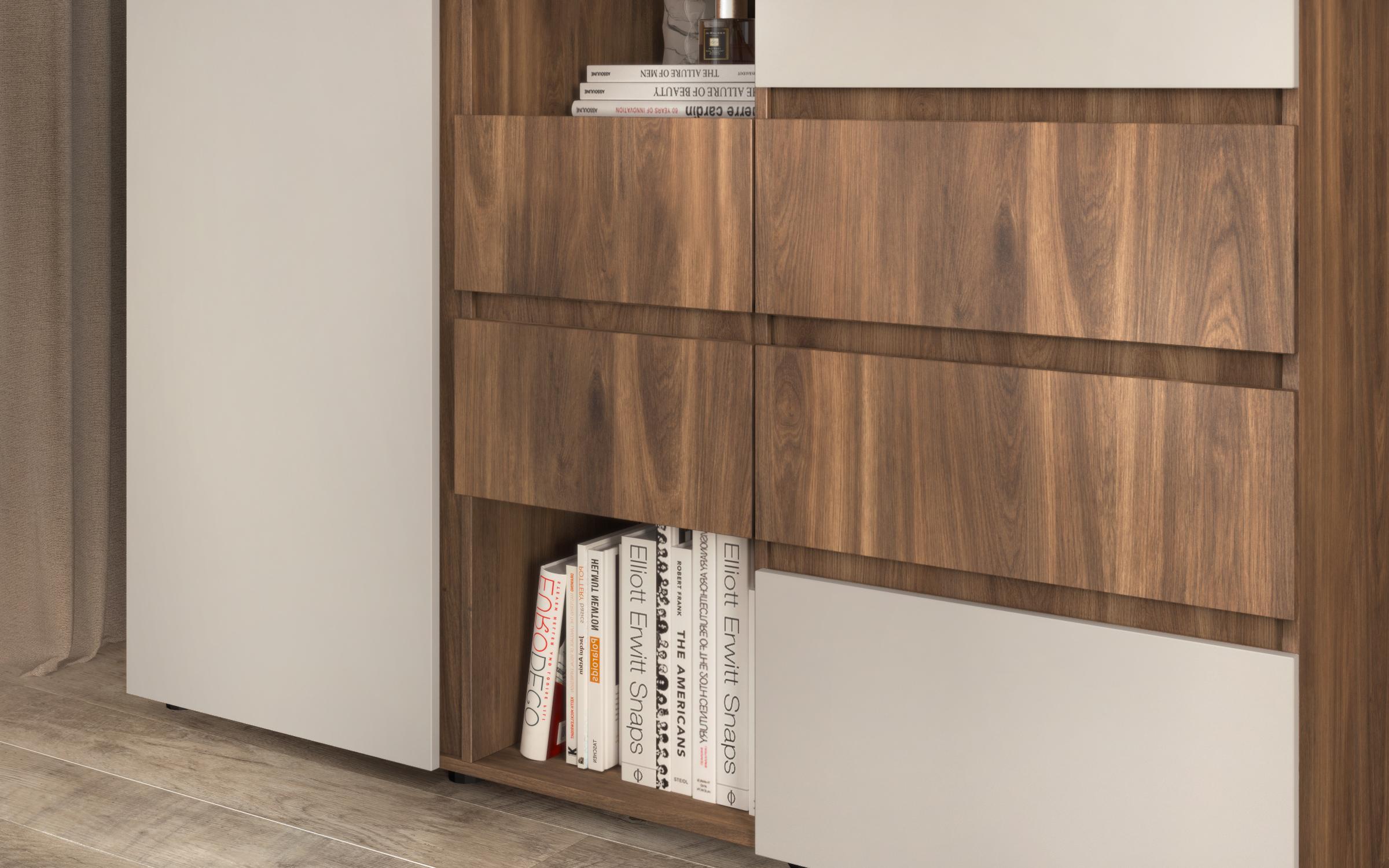 Cabinet Nate, Cognac oak + cashmere  4