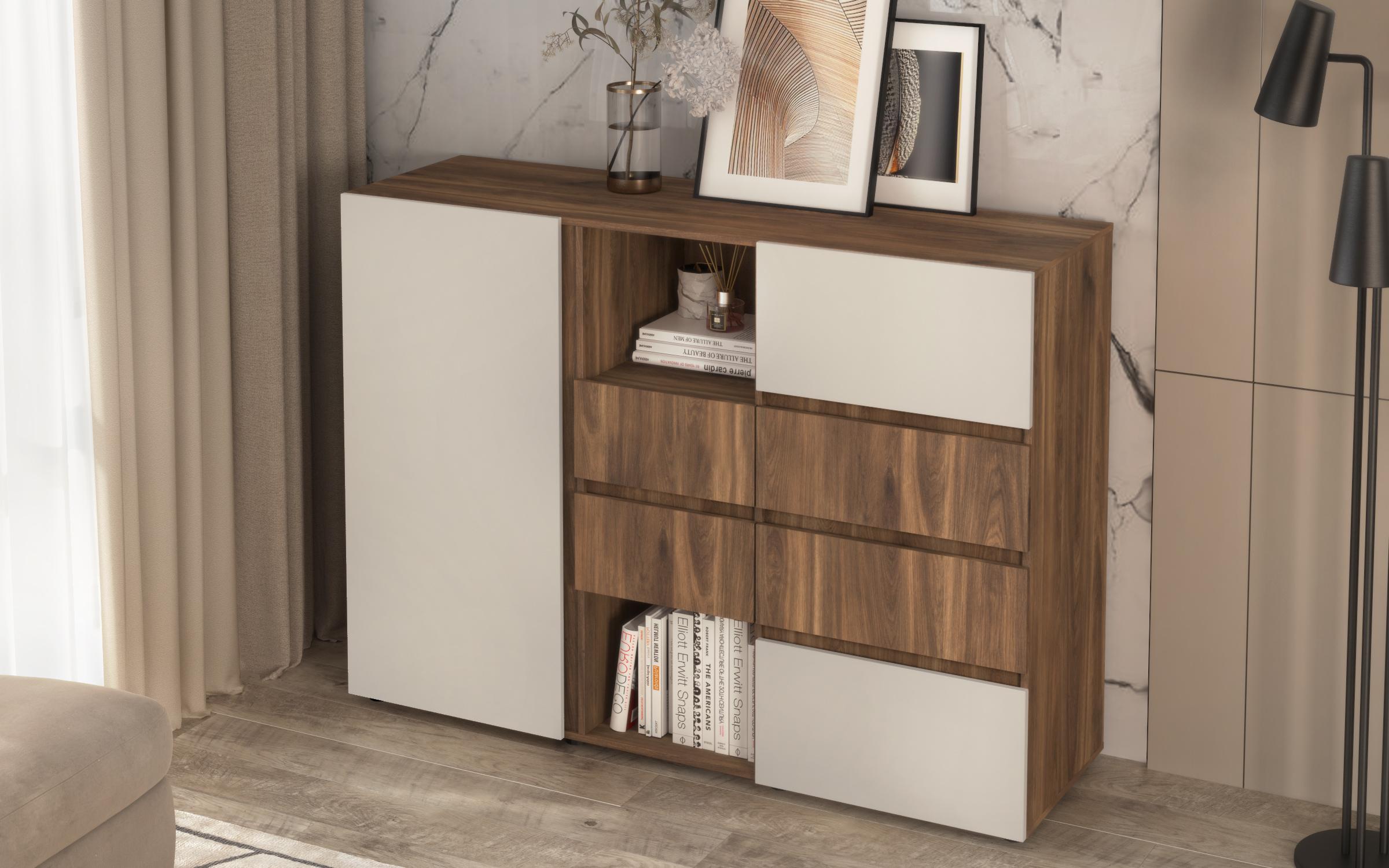 Cabinet Nate, Cognac oak + cashmere  5