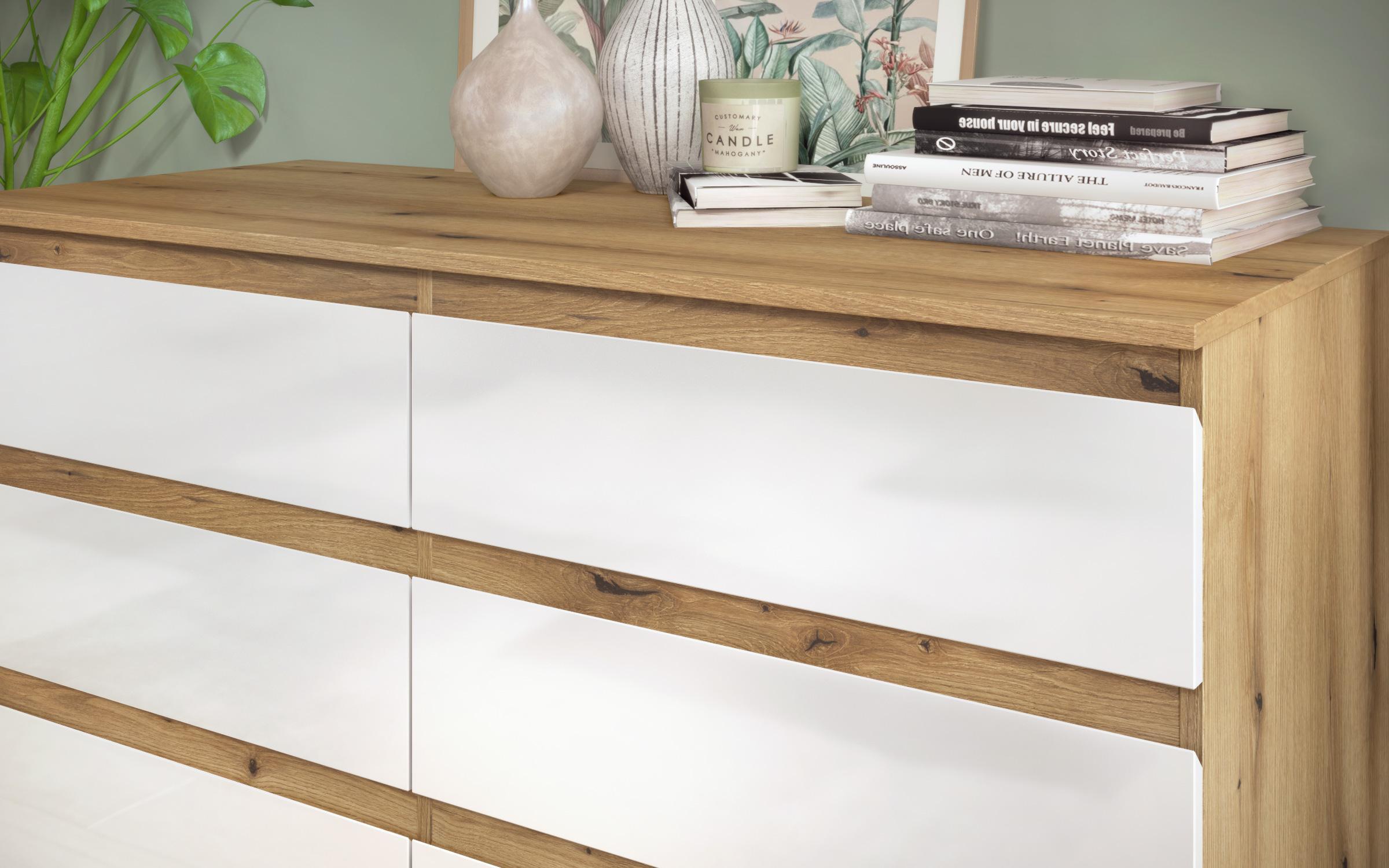 Dresser Varion, Evoke oak + white gloss  5