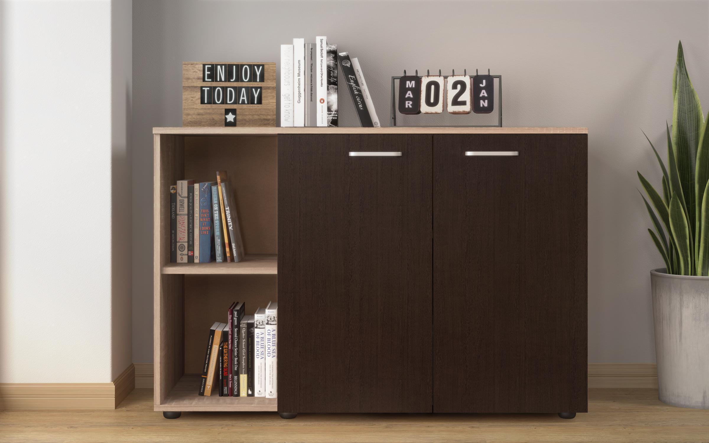 Cabinet Veron L, Sonoma oak + Wenge  3