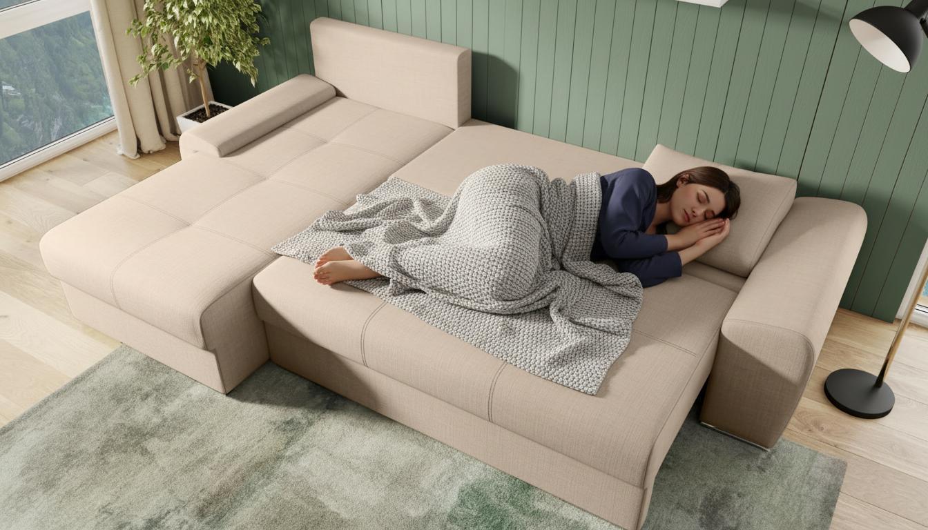 Extendable corner sofa Rolly, light beige  4