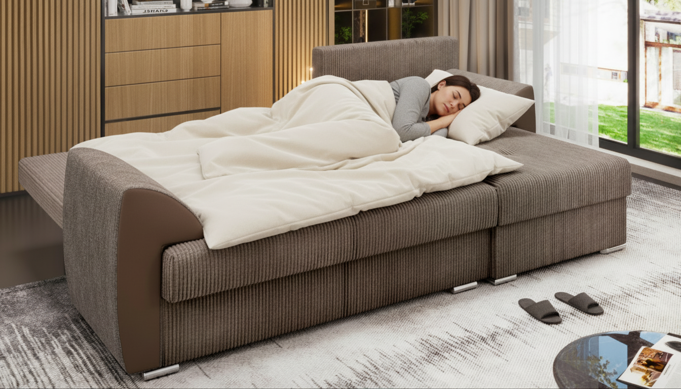 Extendable corner sofa Nord, dark beige  4