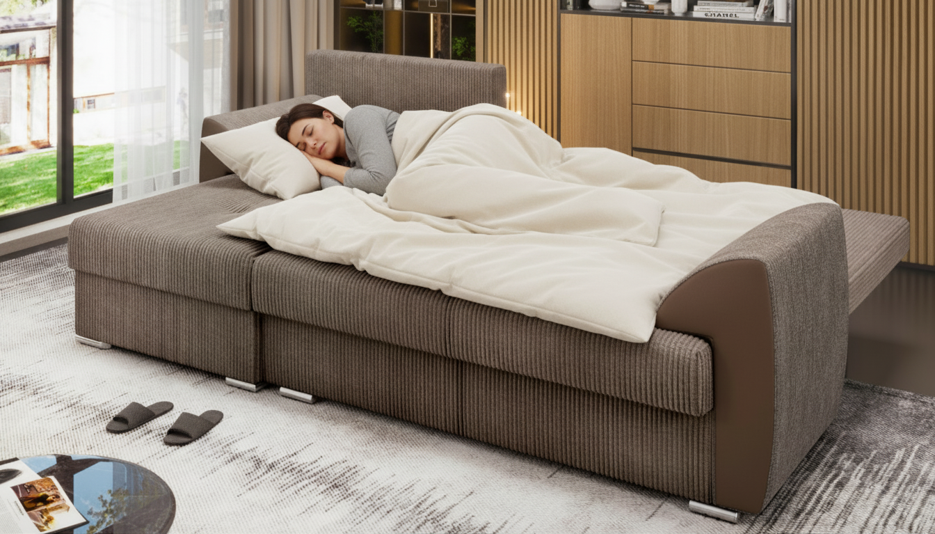 Extendable corner sofa Nord, dark beige  4