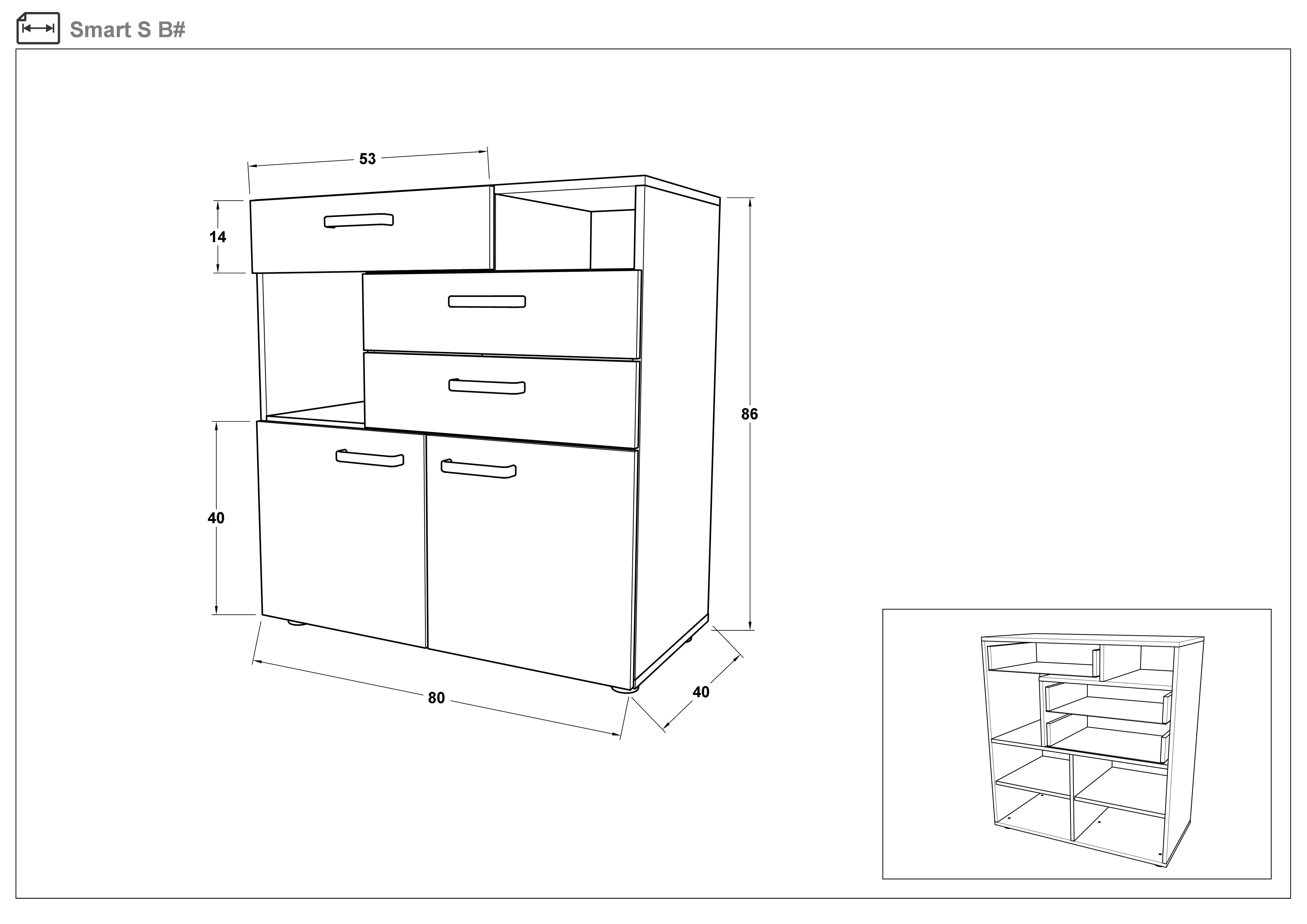 Dresser Smart S, Wenge + Sonoma oak  2