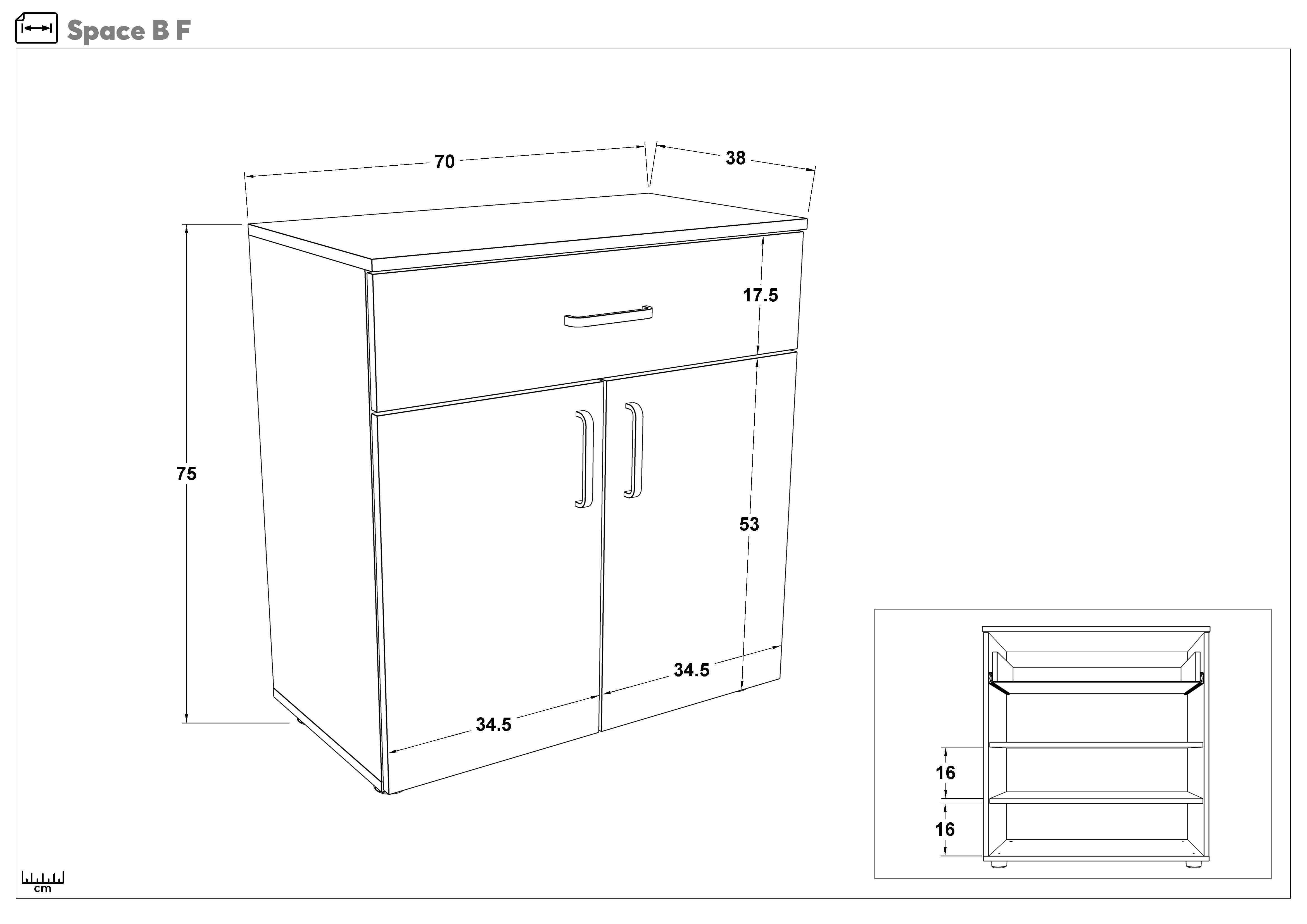 Dresser Space B, cashmere + Anthracite oak  2
