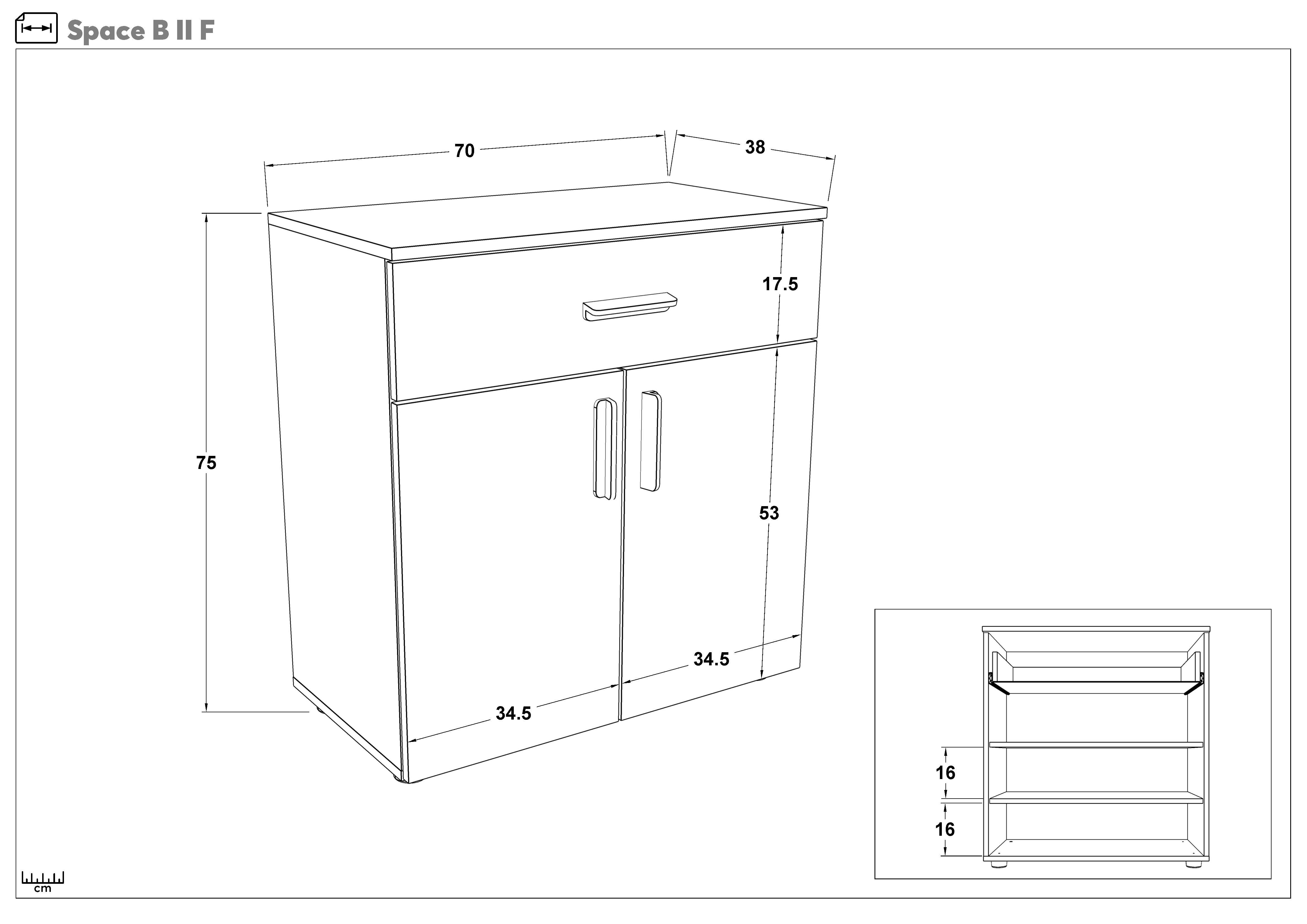 Dresser Space B, cashmere + honey Castello oak  2