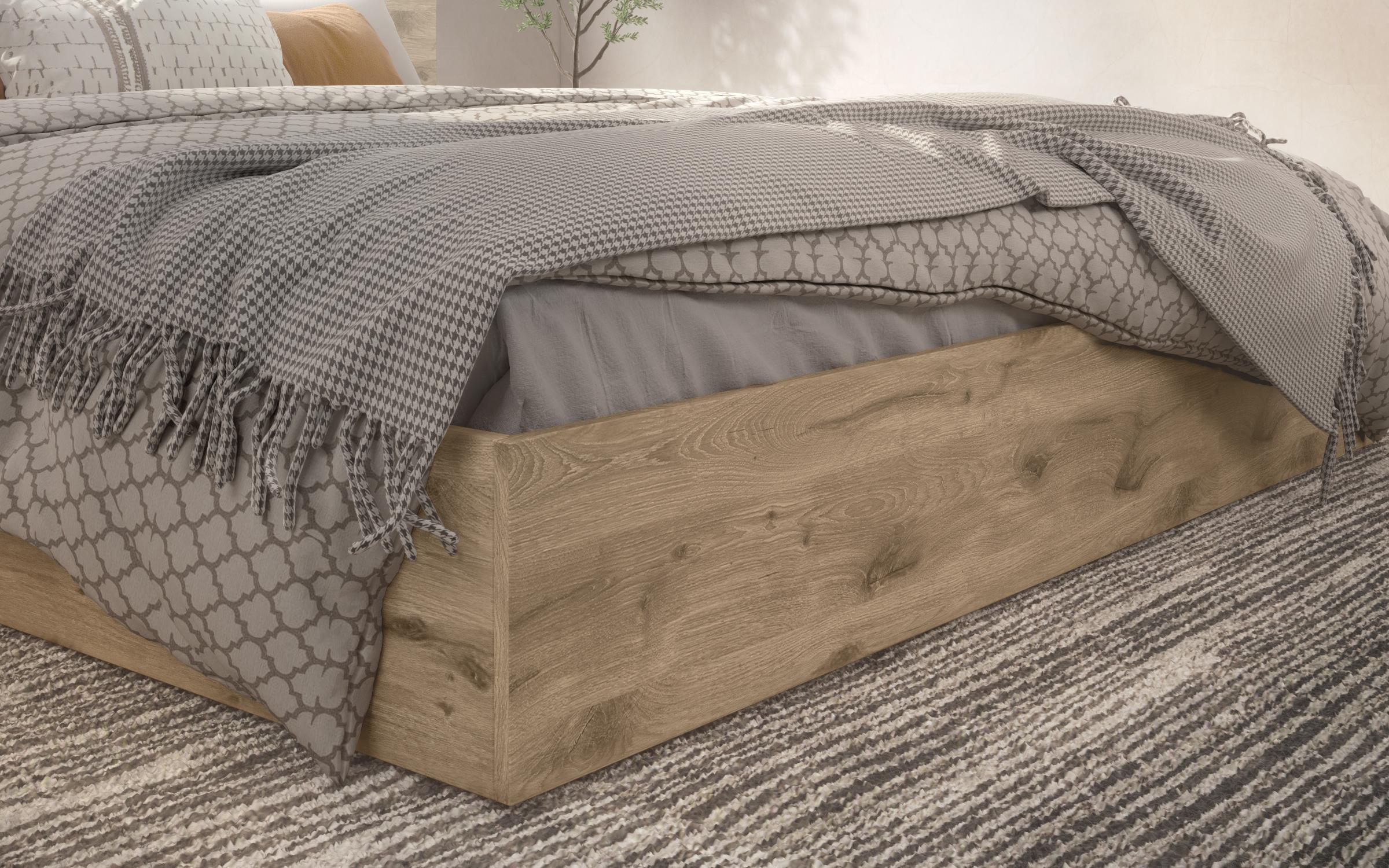 Double bed for mattress 160/200 Chaterina, light Scandinavian oak  6