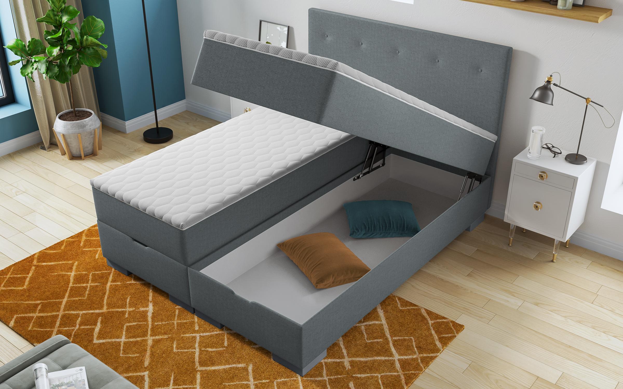 Double bed Box Spring 160/200 Albeta, grey  5