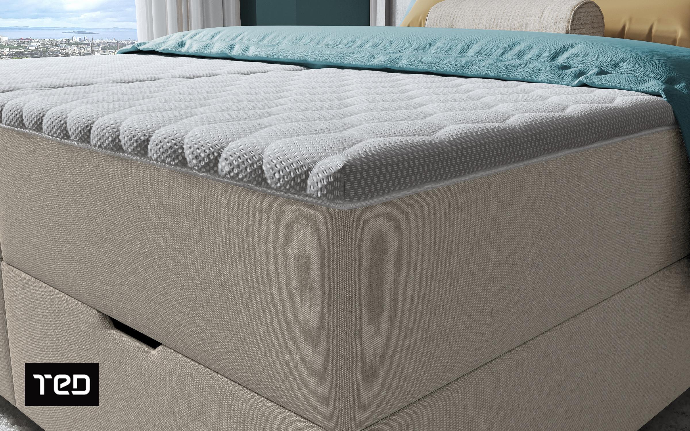 Double bed Box Spring 160/200 Sinera, dark beige  6
