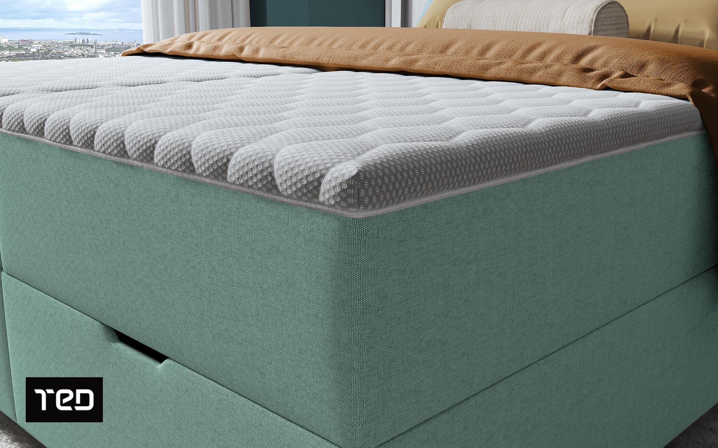 Double bed Box Spring 160/200 Sinera, turquoise  6