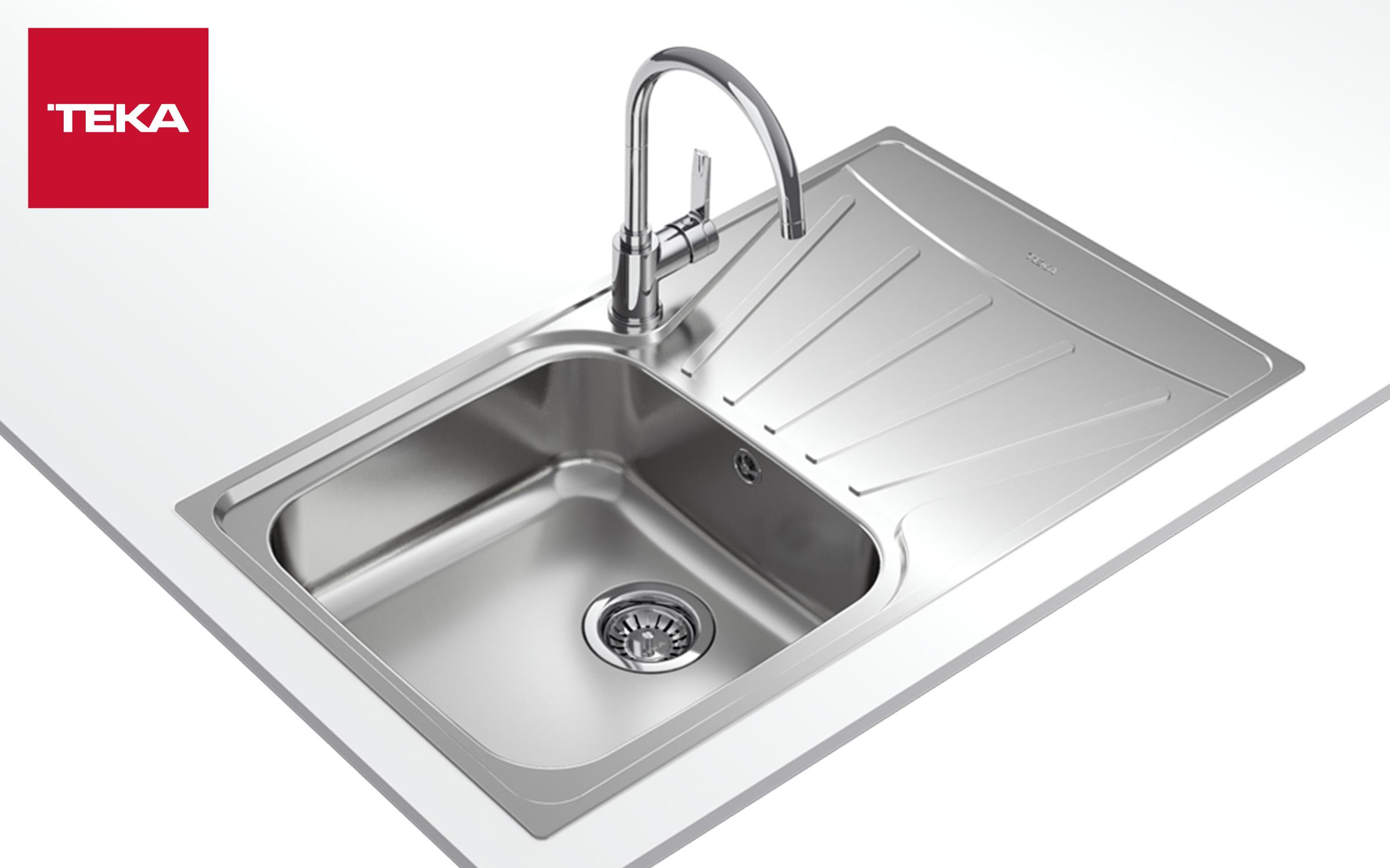 Built-in sink TEKA Starbright 50 E-XP 1B 1D, chrome  4