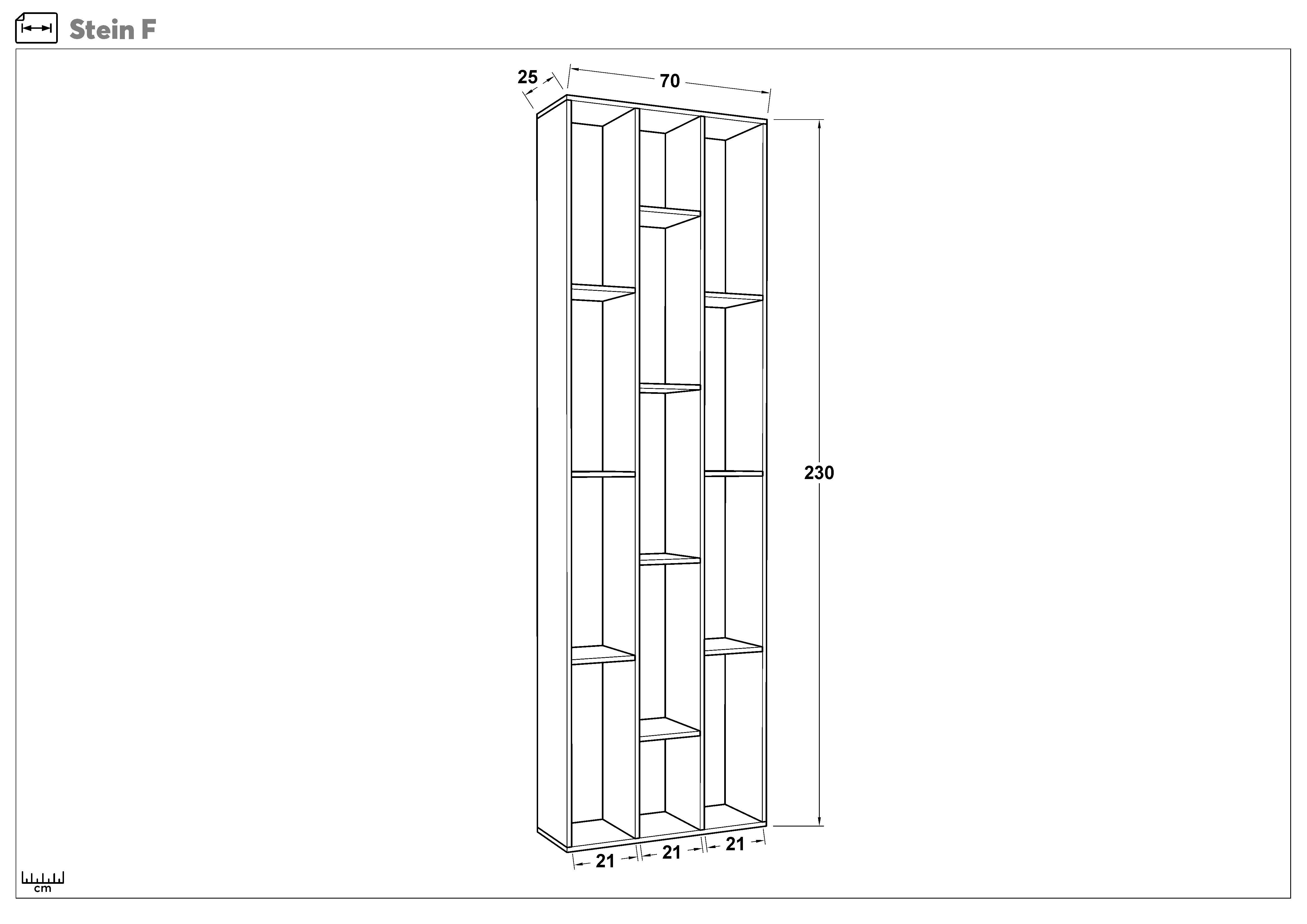 Shelf unit Stein, Evoke oak  2