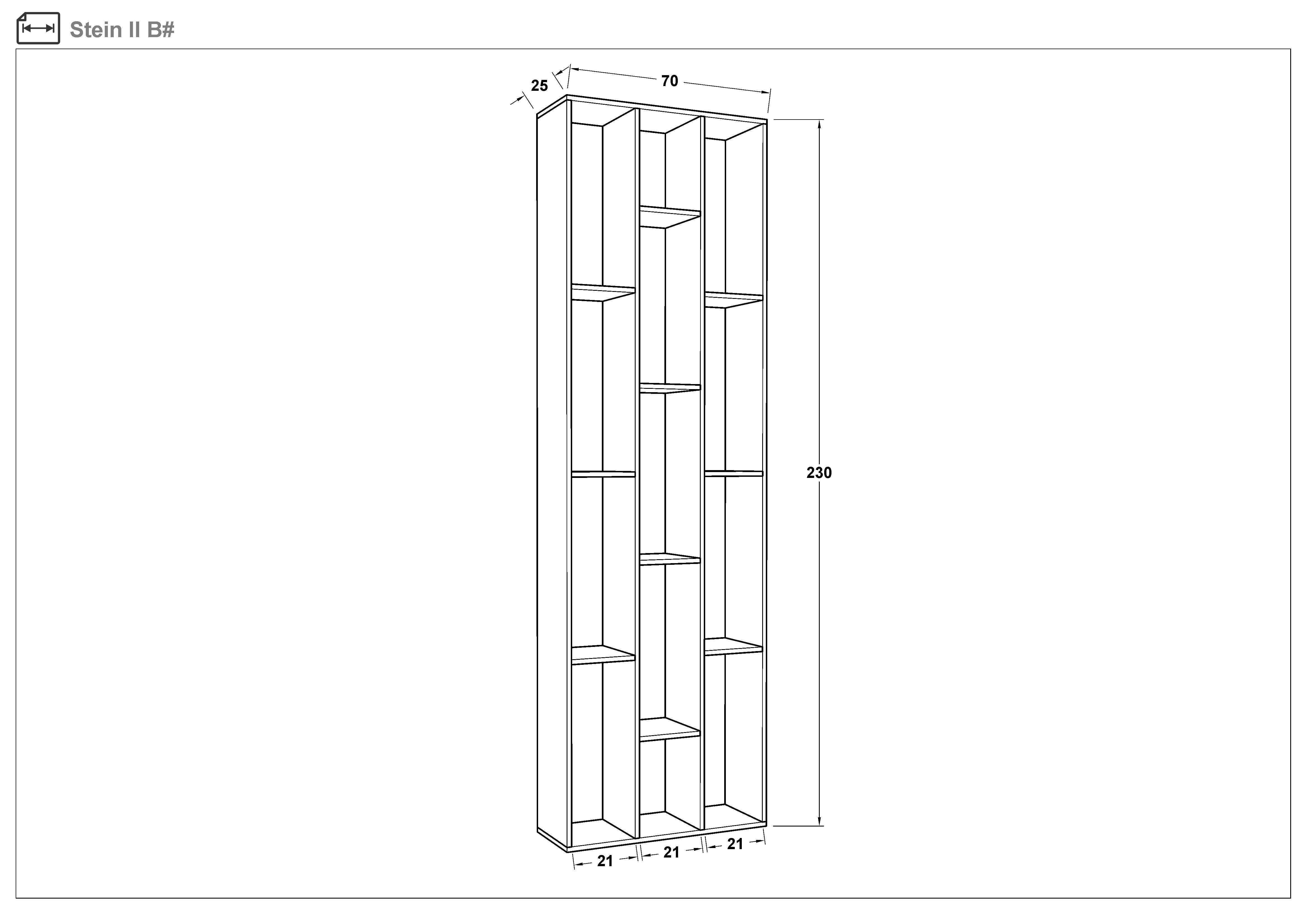 Shelf unit Stein, light Scandinavian oak  2