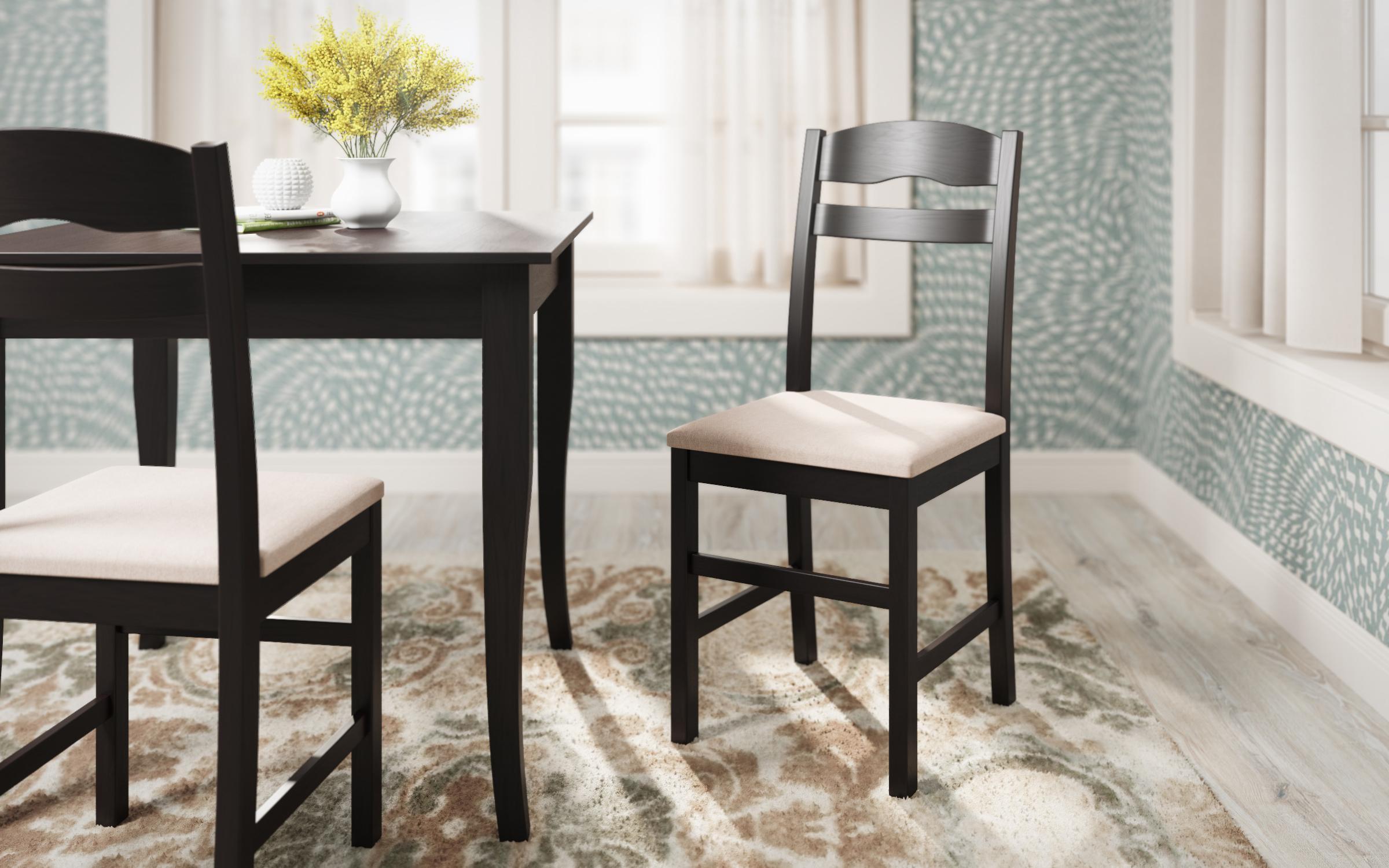 Dining chair Sando, Wenge with beige seat  1