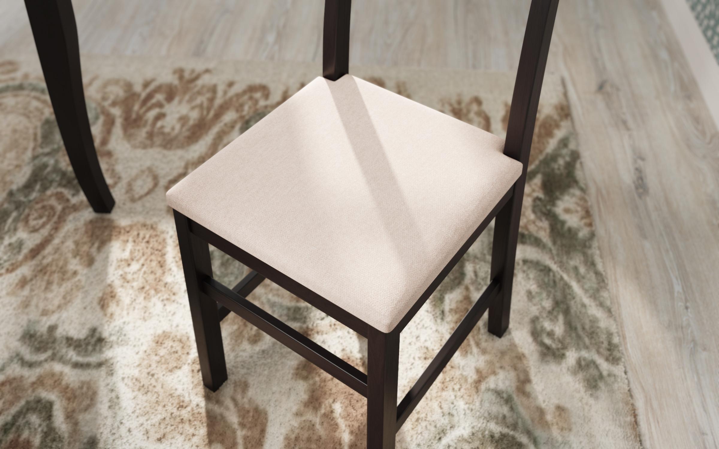 Dining chair Sando, Wenge with beige seat  3