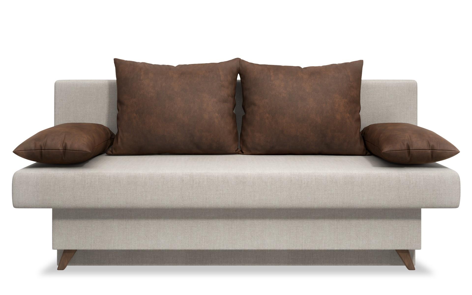 Extendable sofa Garson, ivory + brown  4