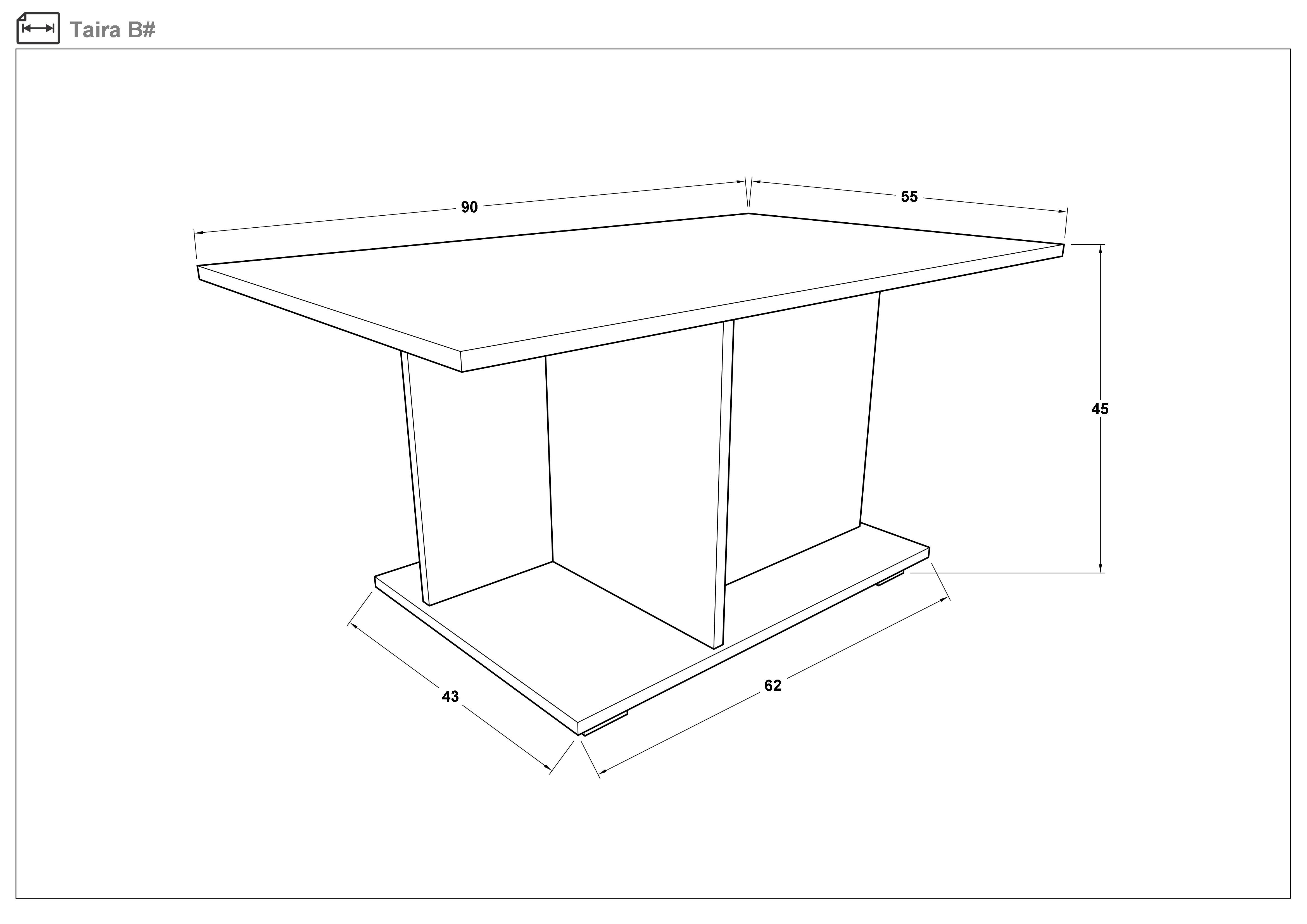 Coffee table Tyra, white gloss  2