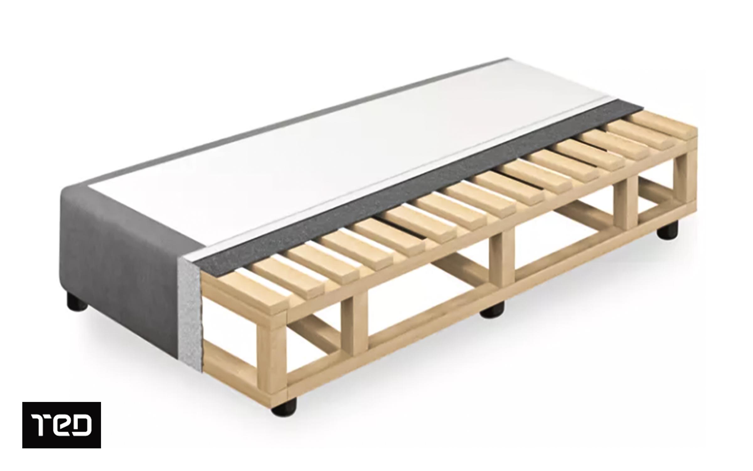 Mattress base 90/200 Premium Base, grey  2