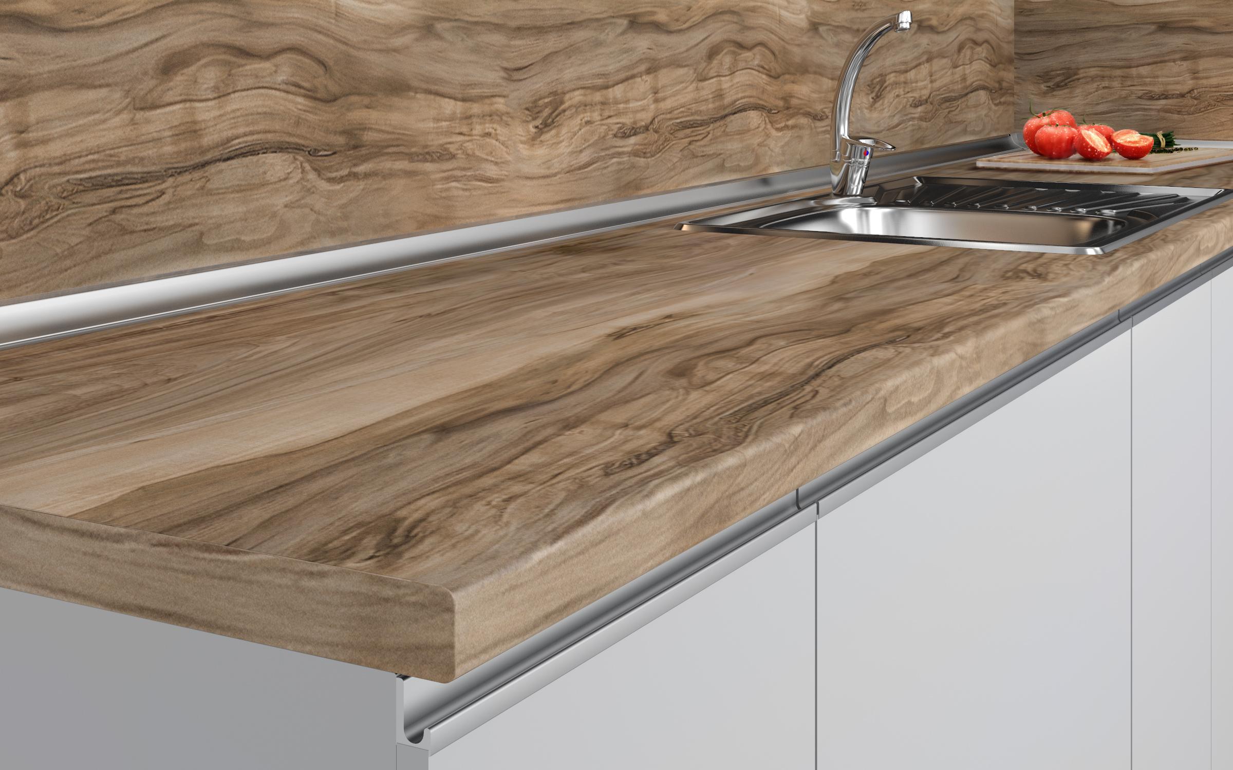 38mm/2800mm Thermo countertop, decor ARS305M Walnut  1