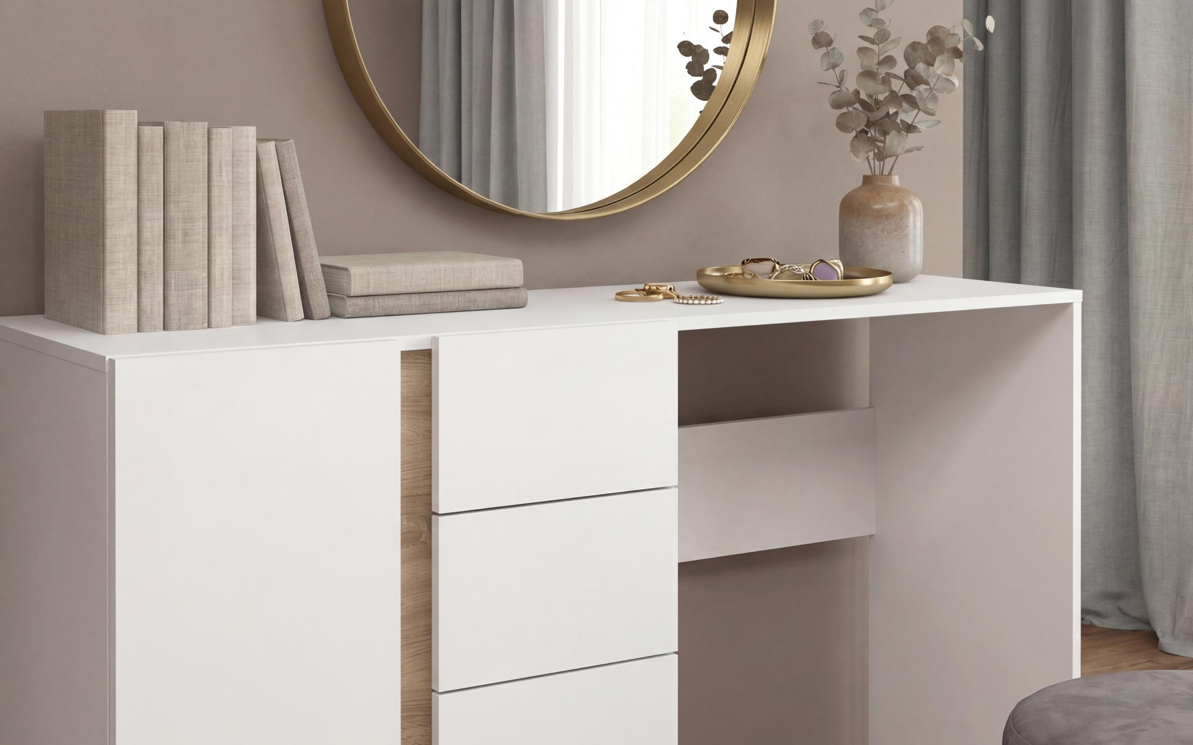 Dressing table Omonia, white + Sonoma oak  3