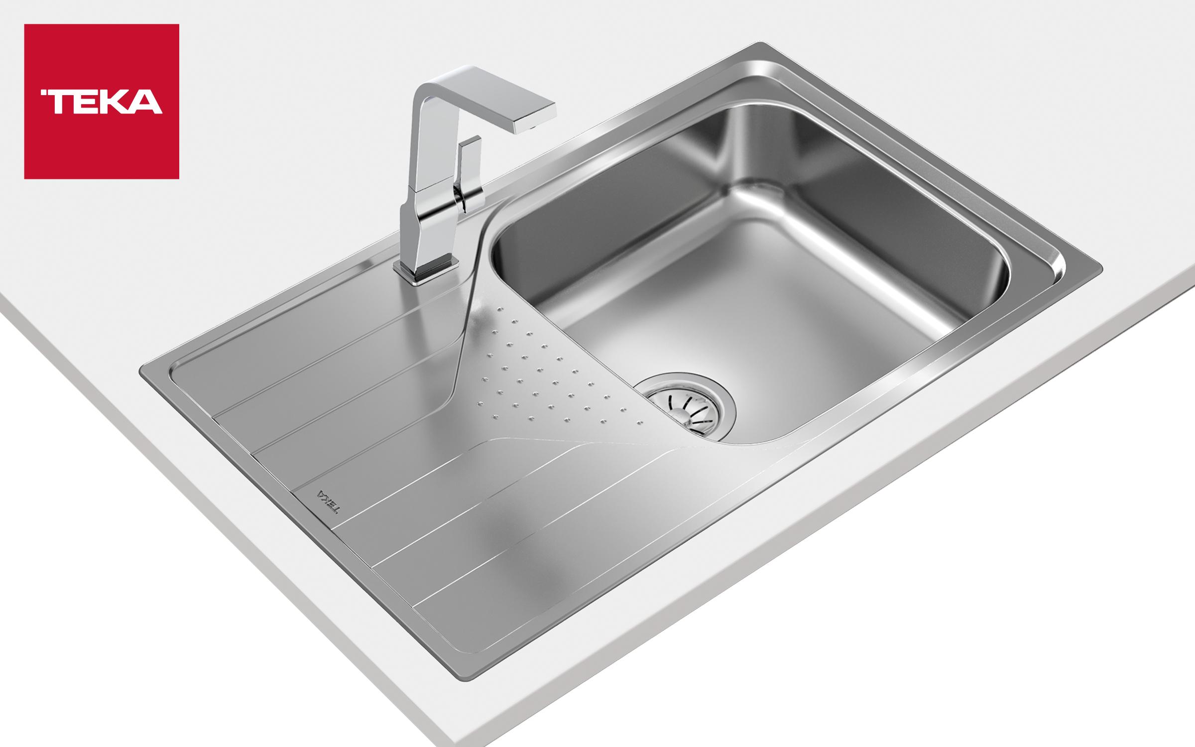 Built-in sink TEKA Universe 50 T-XP 1B 1D MAX, chrome  5