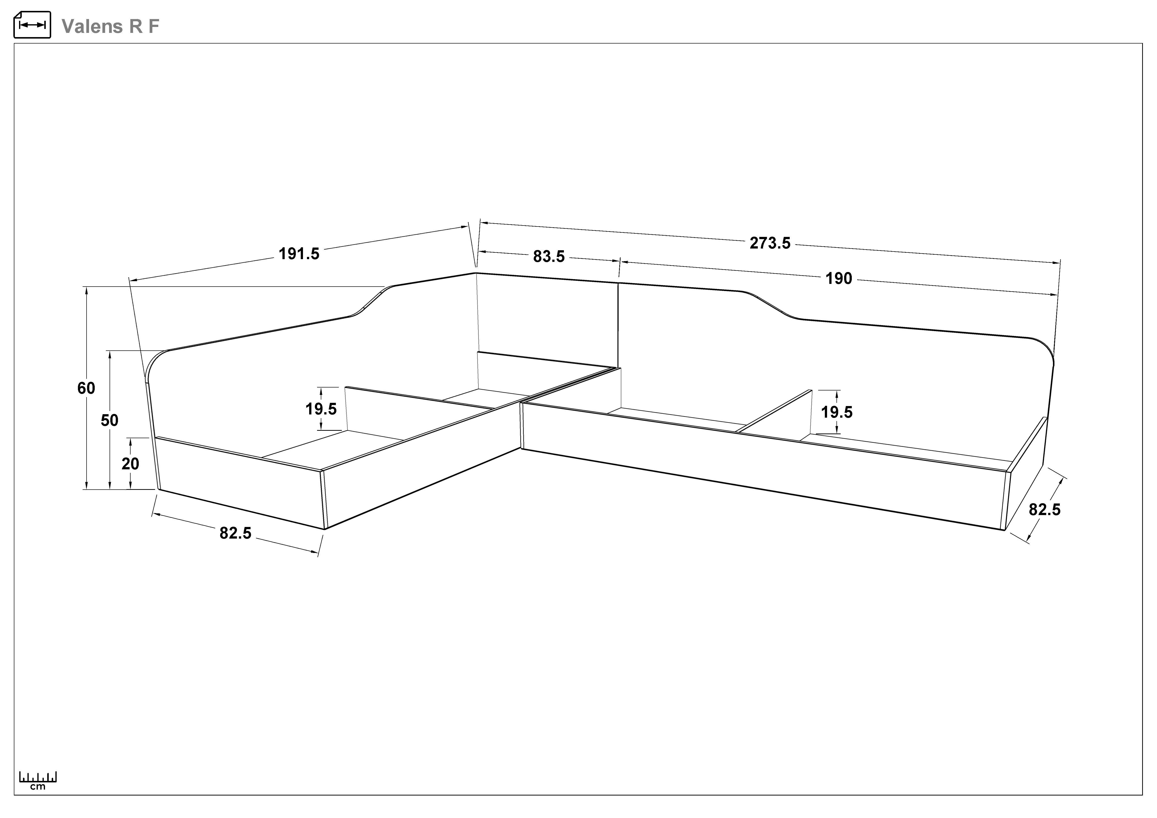 Corner beds 82/190 Valens, white  2