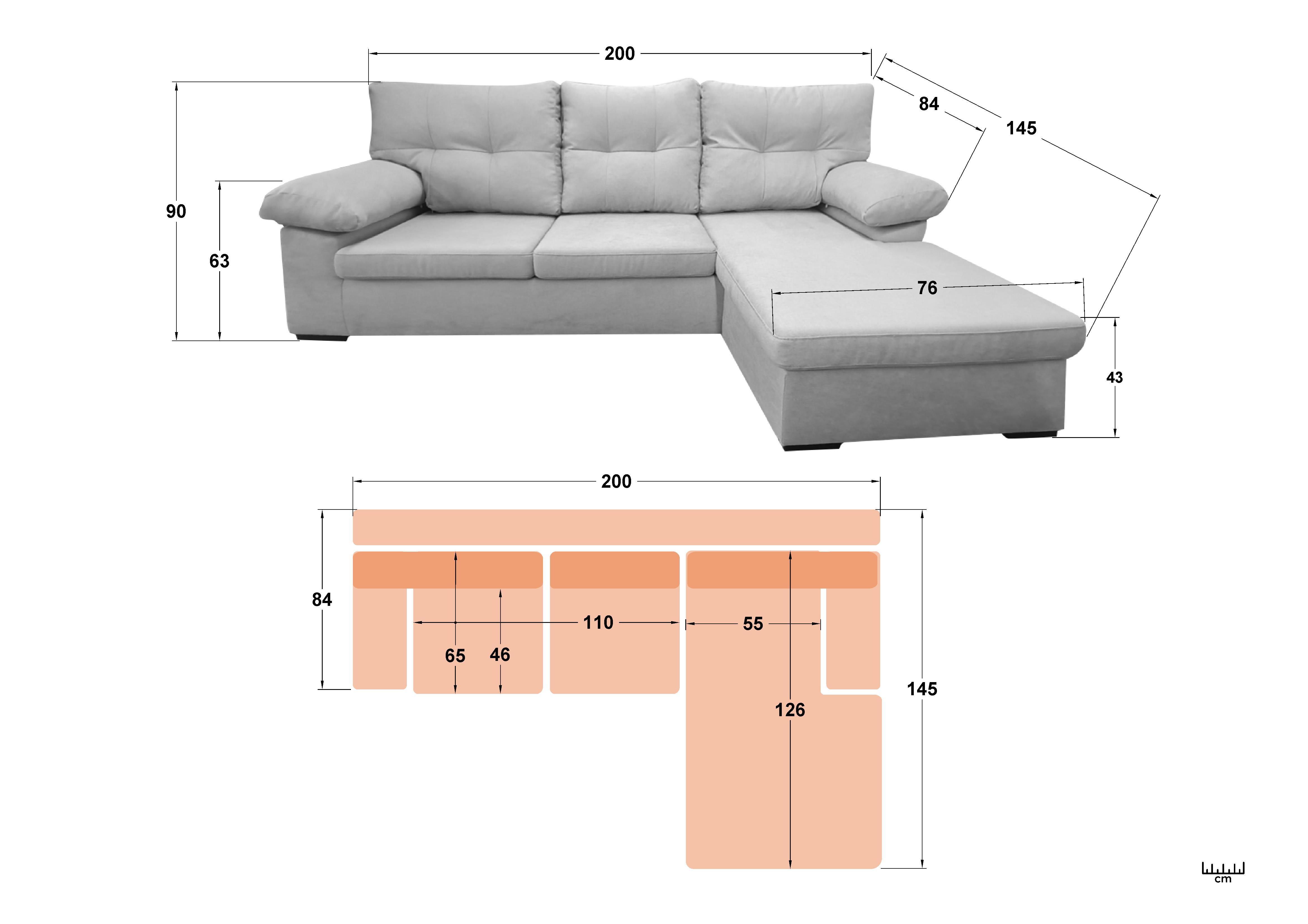 Corner sofa Valon, light grey  2