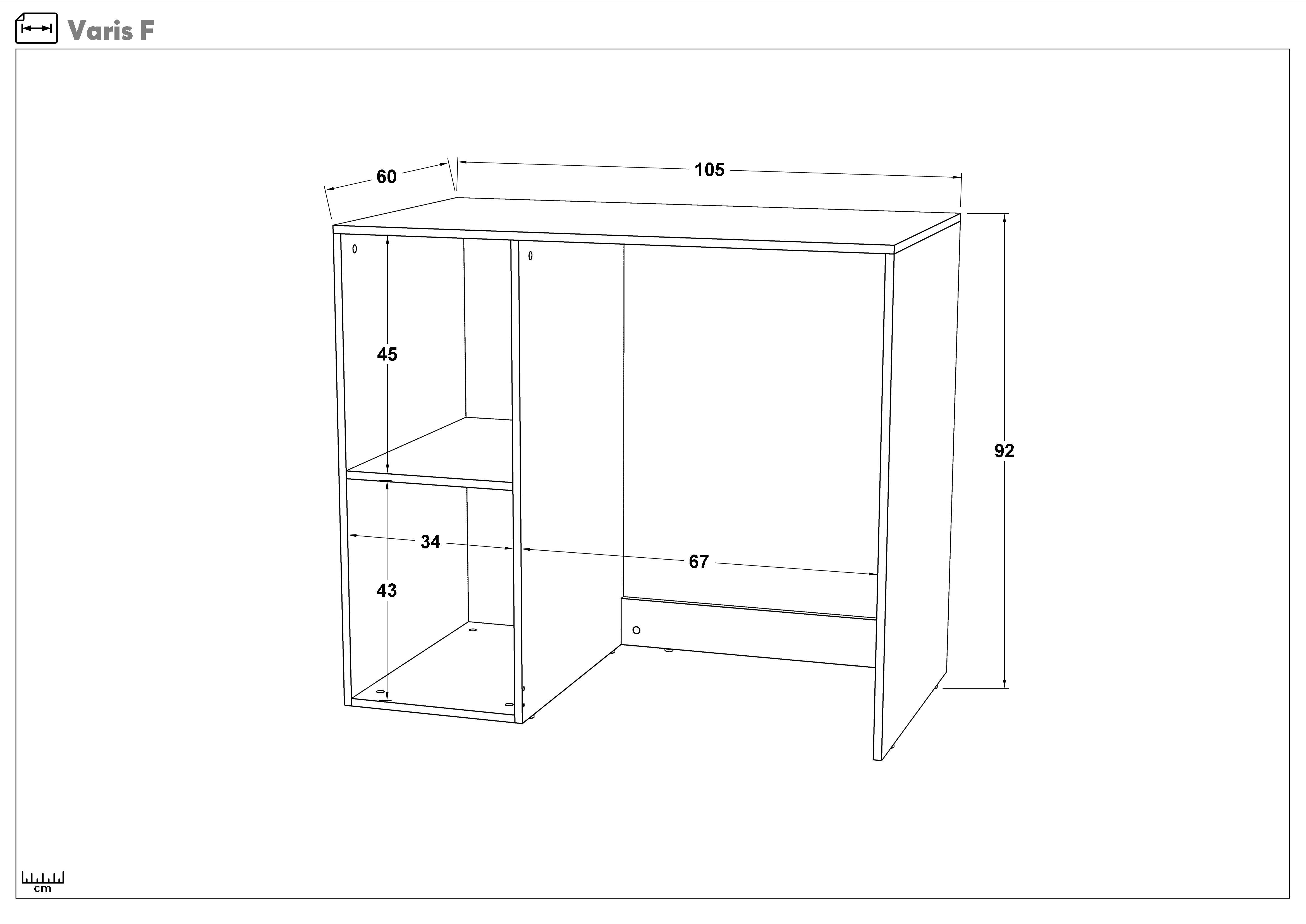 Washing machine cabinet Varis, Sonoma oak  2