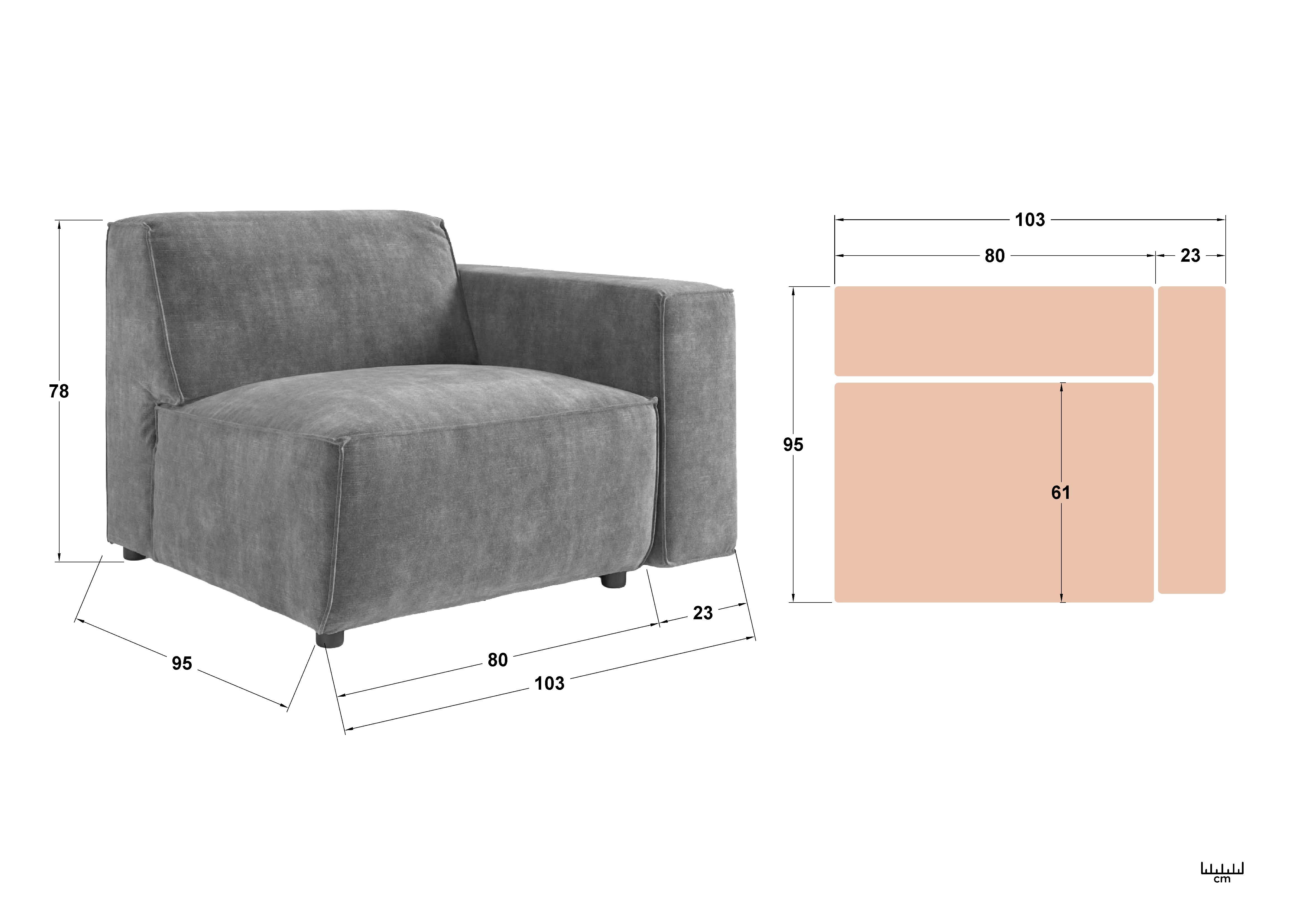 Modular sofa Verso, dark green  7