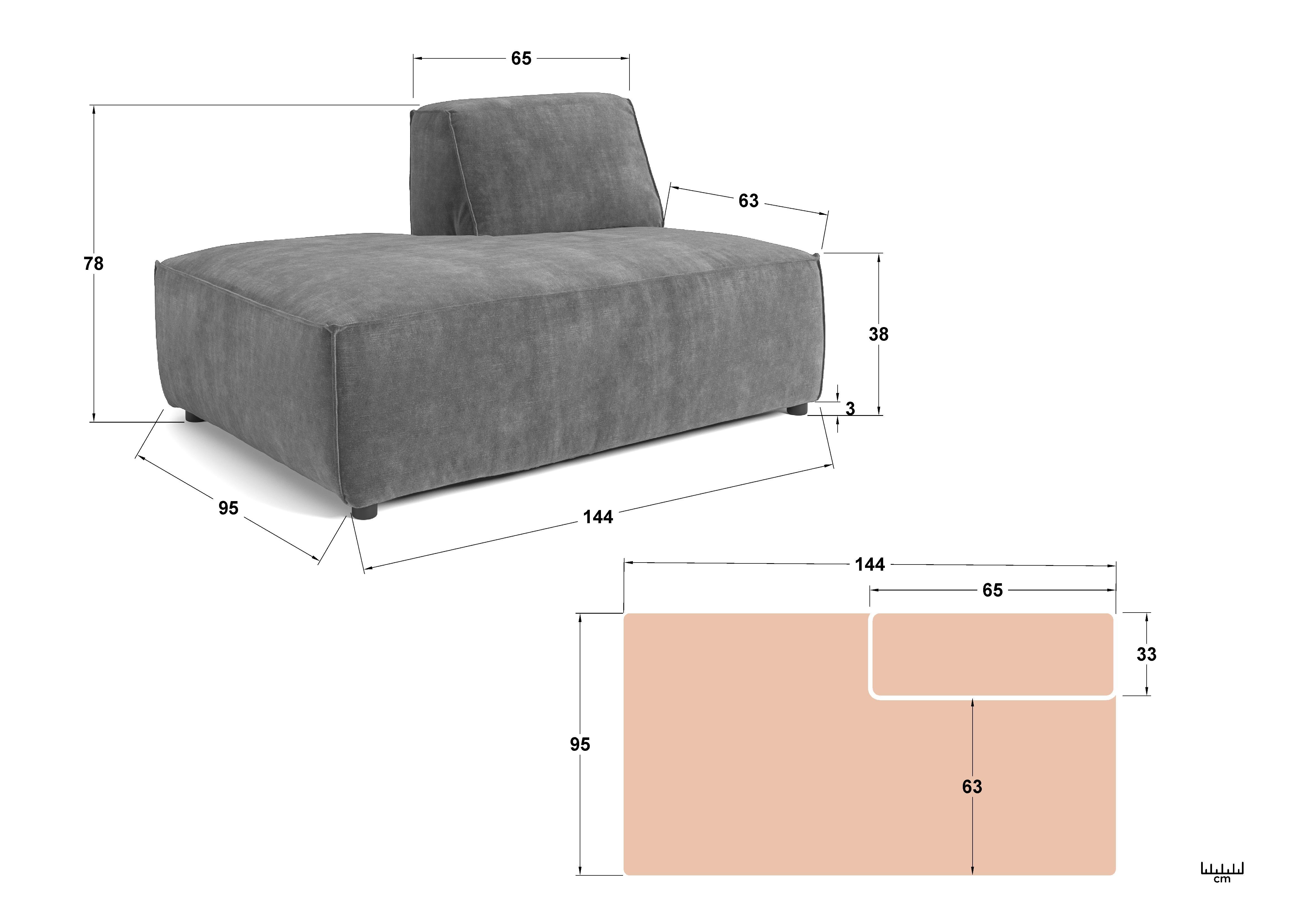 Settee from a modular sofa Verso, dark green  2