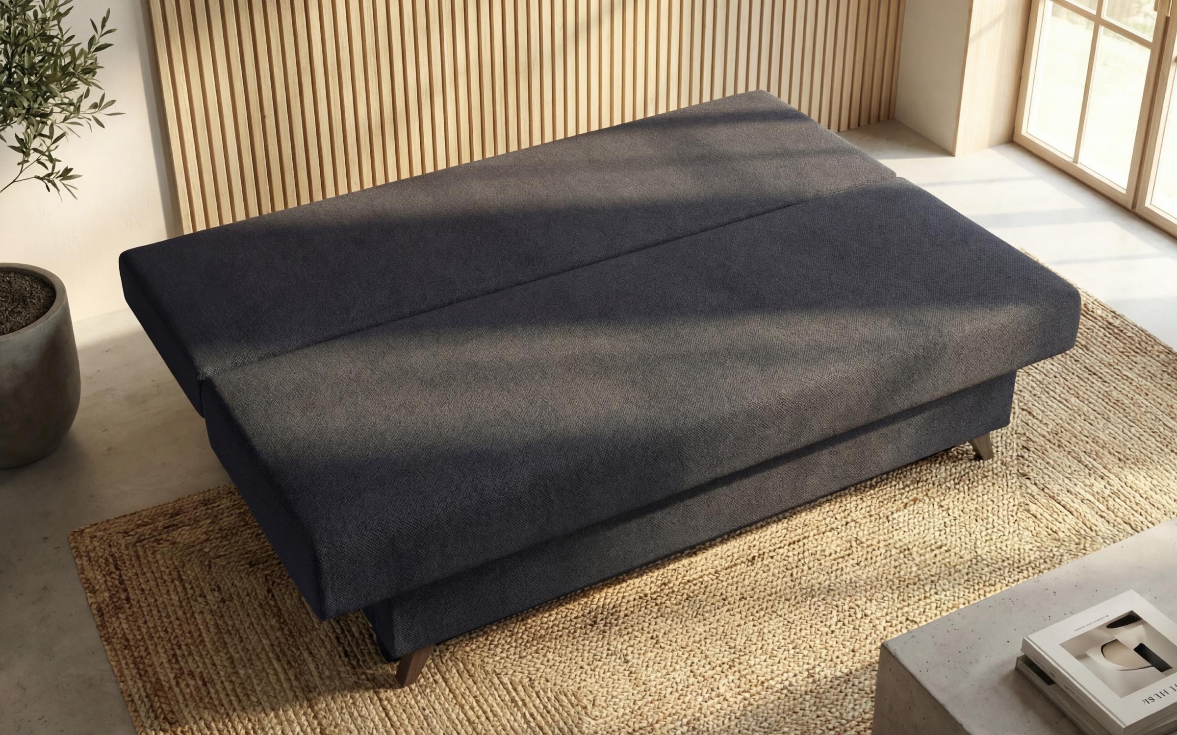 Extendable sofa Victorio, graphite + dark brown  5