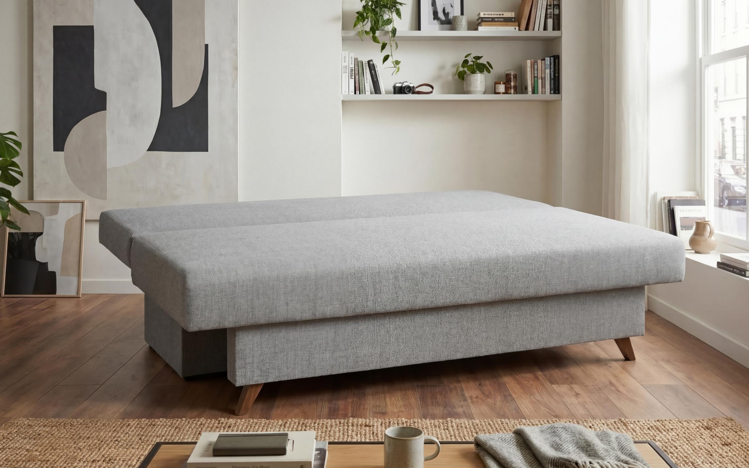 Extendable sofa Victorio, light grey + green  4