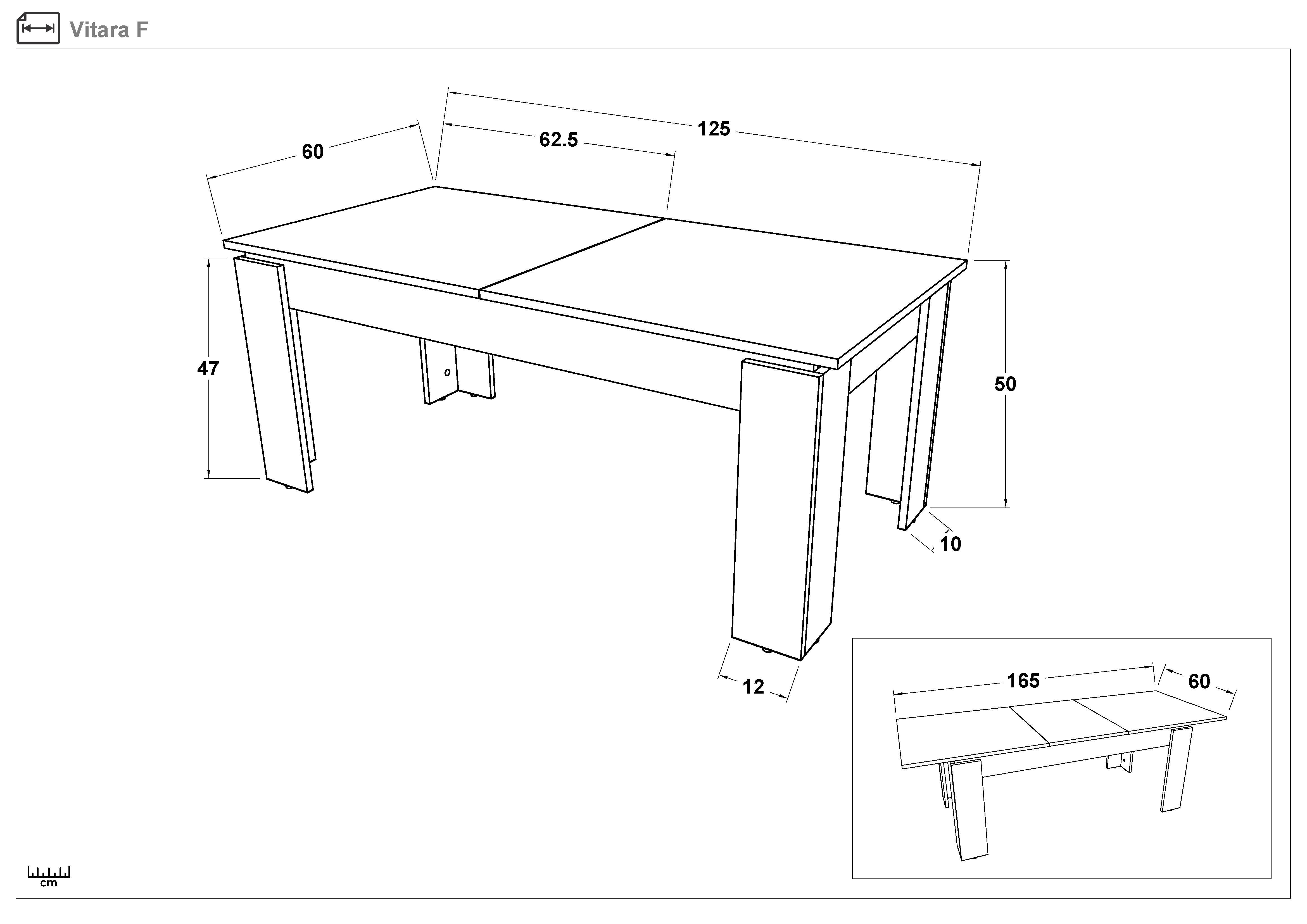Coffee table /extendable/ Vitara, Wenge  2
