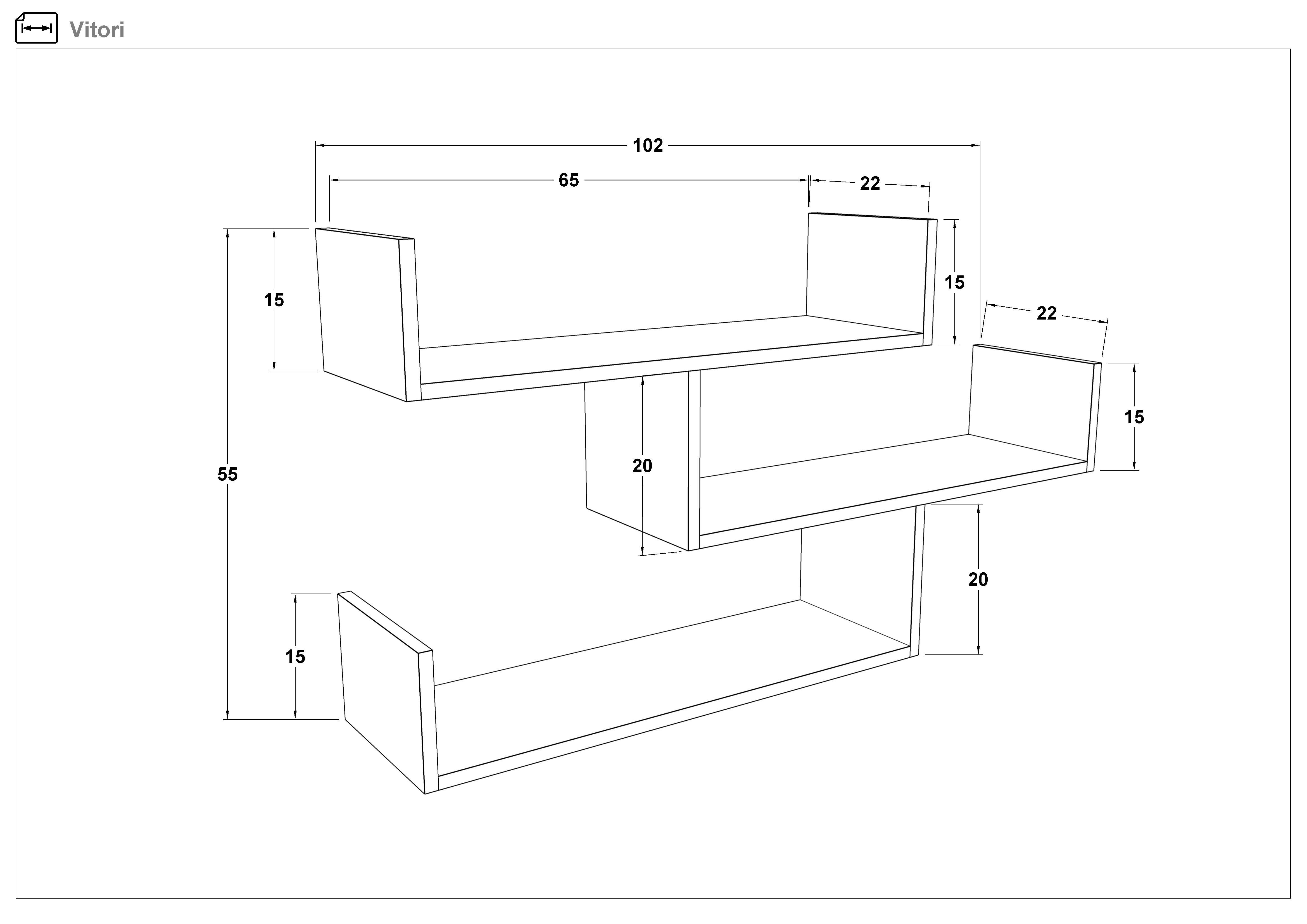 Bookcases Vittori, anthracite  2