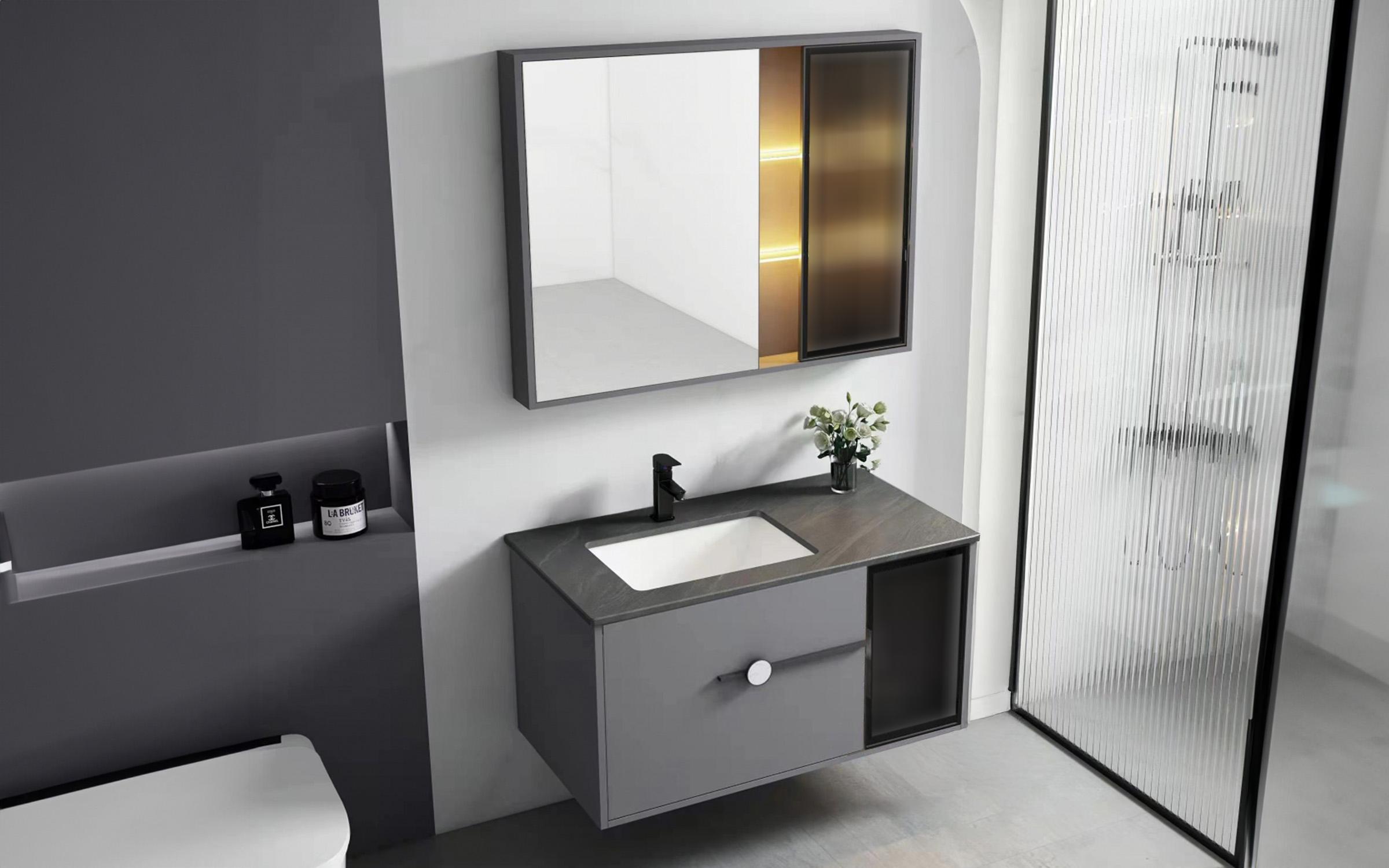 PVC bathroom set Zina 2, grey  3