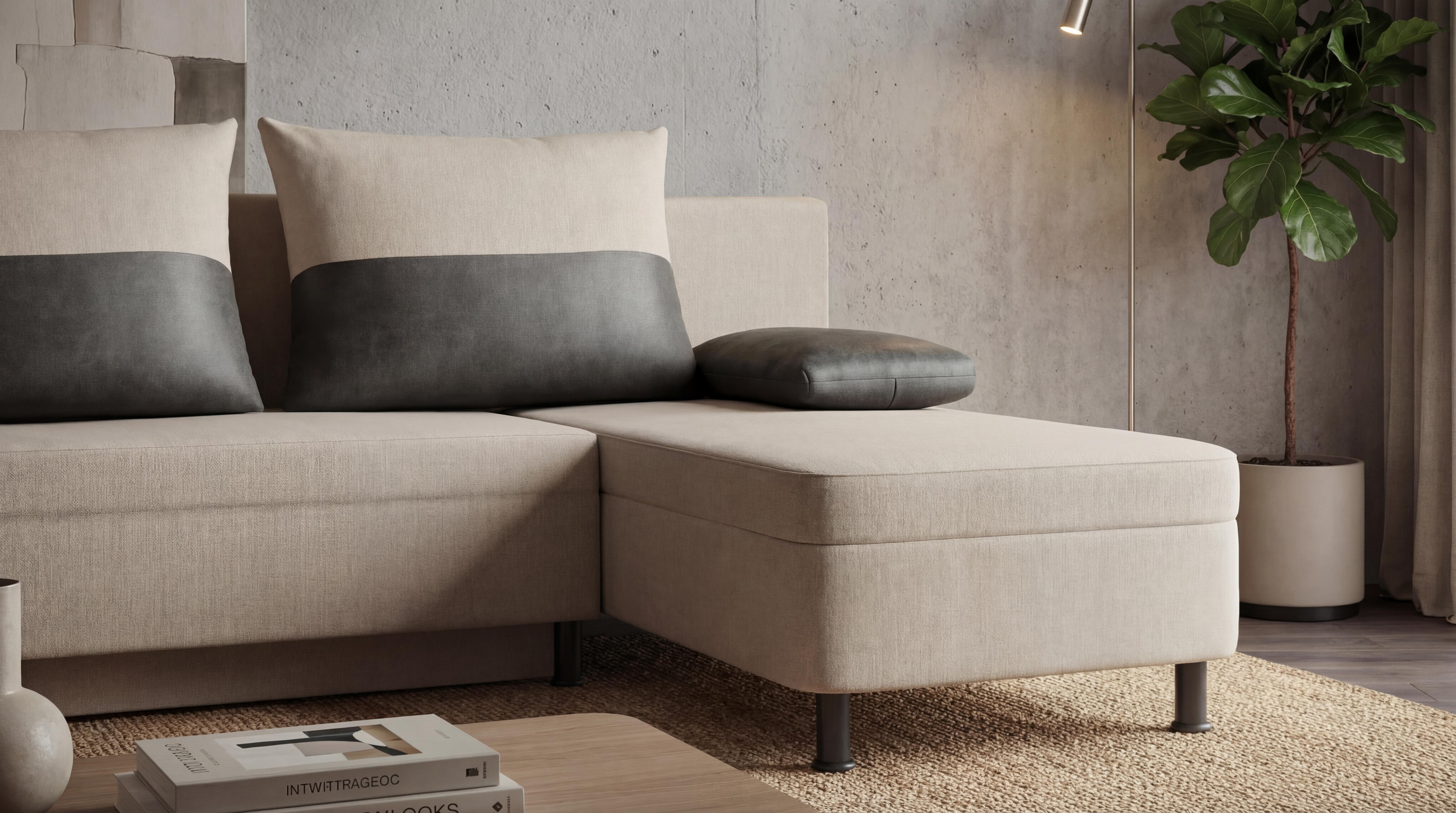 Extendable corner sofa Real Prime, beige + anthracite  4