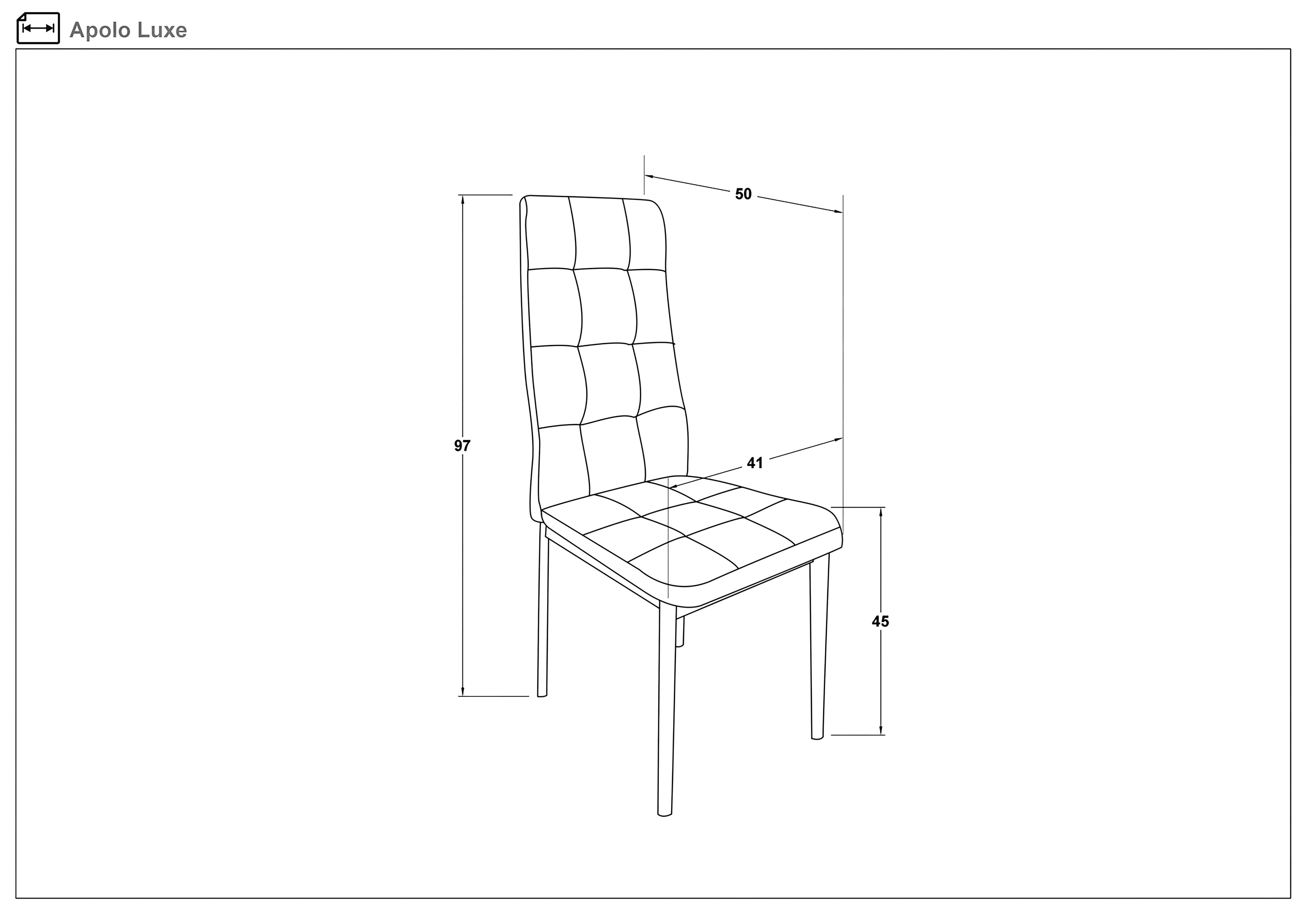 Dining chair Apollo Lux 2P, black  2