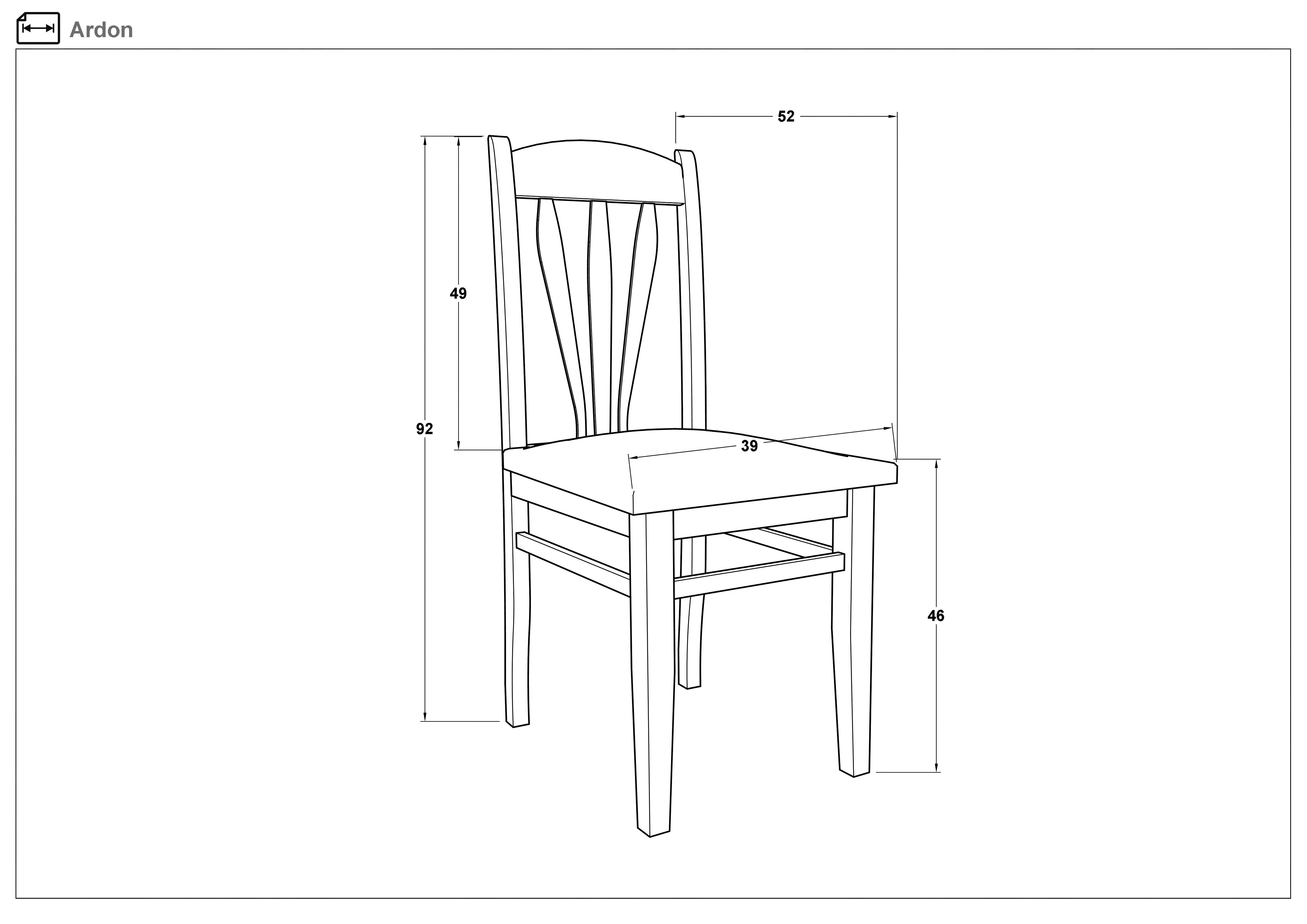 Dining chair Ardon, cherry with beige seat  2